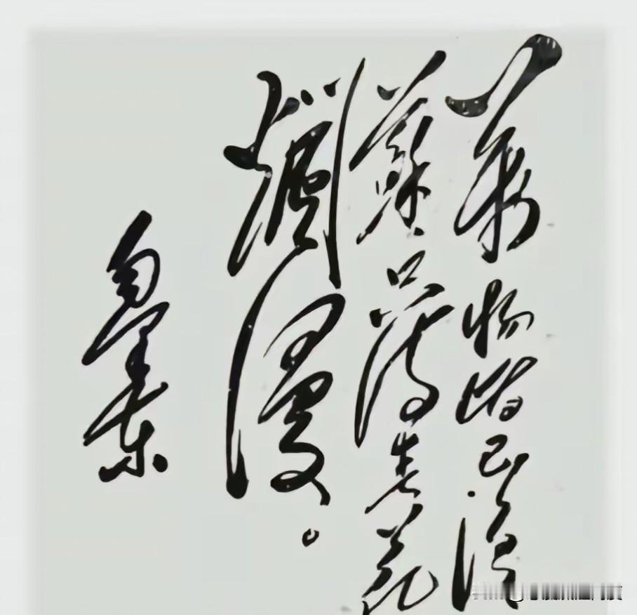 今天网上刷到一幅字，第一眼看上去真有点潦草，认起来还挺费劲。不过仔细一瞧，这种黑