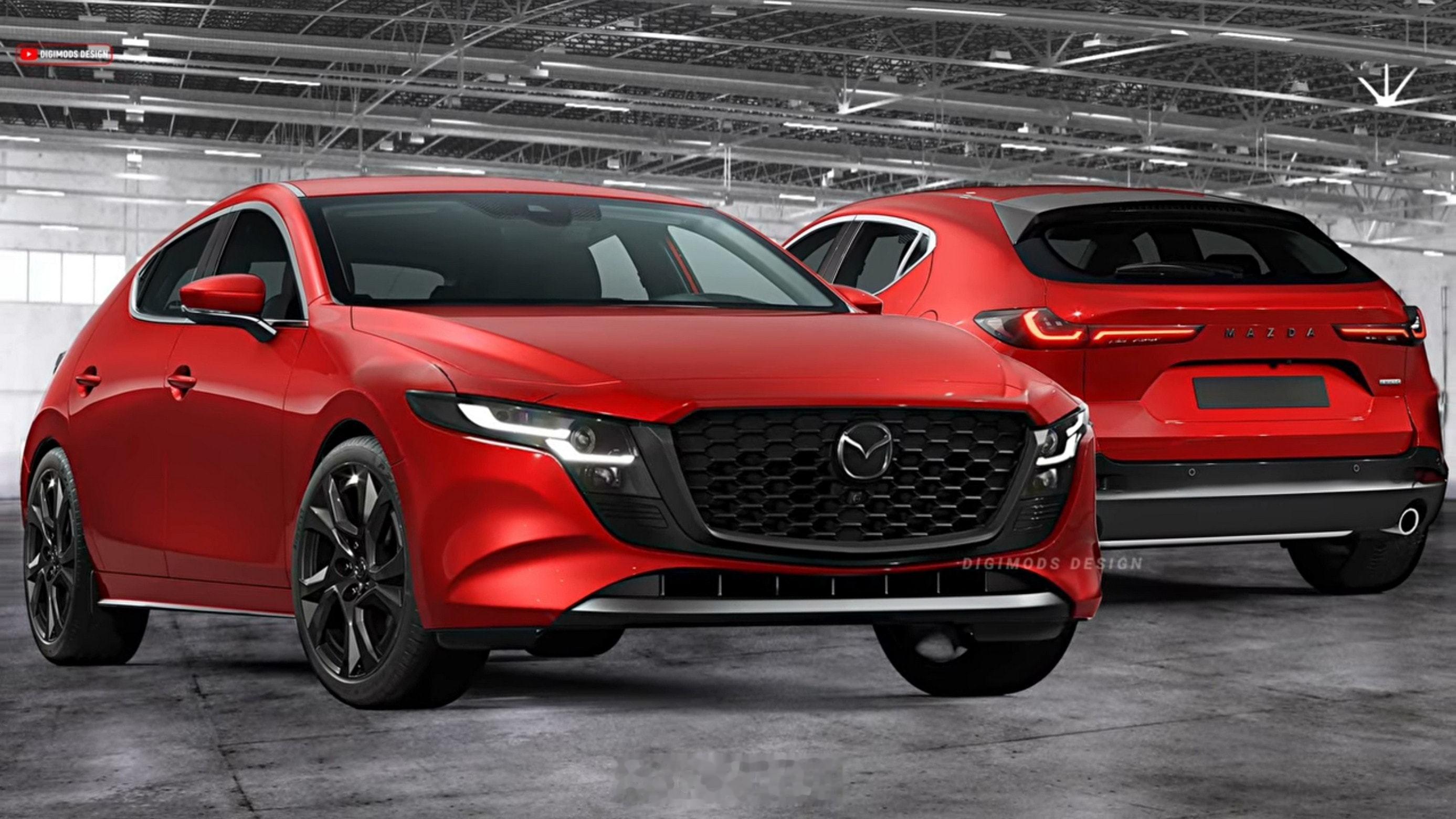 马自达新昂克赛拉渲染图【新车渲染】新马自达昂克赛拉如果也用新CX-5的设计，大