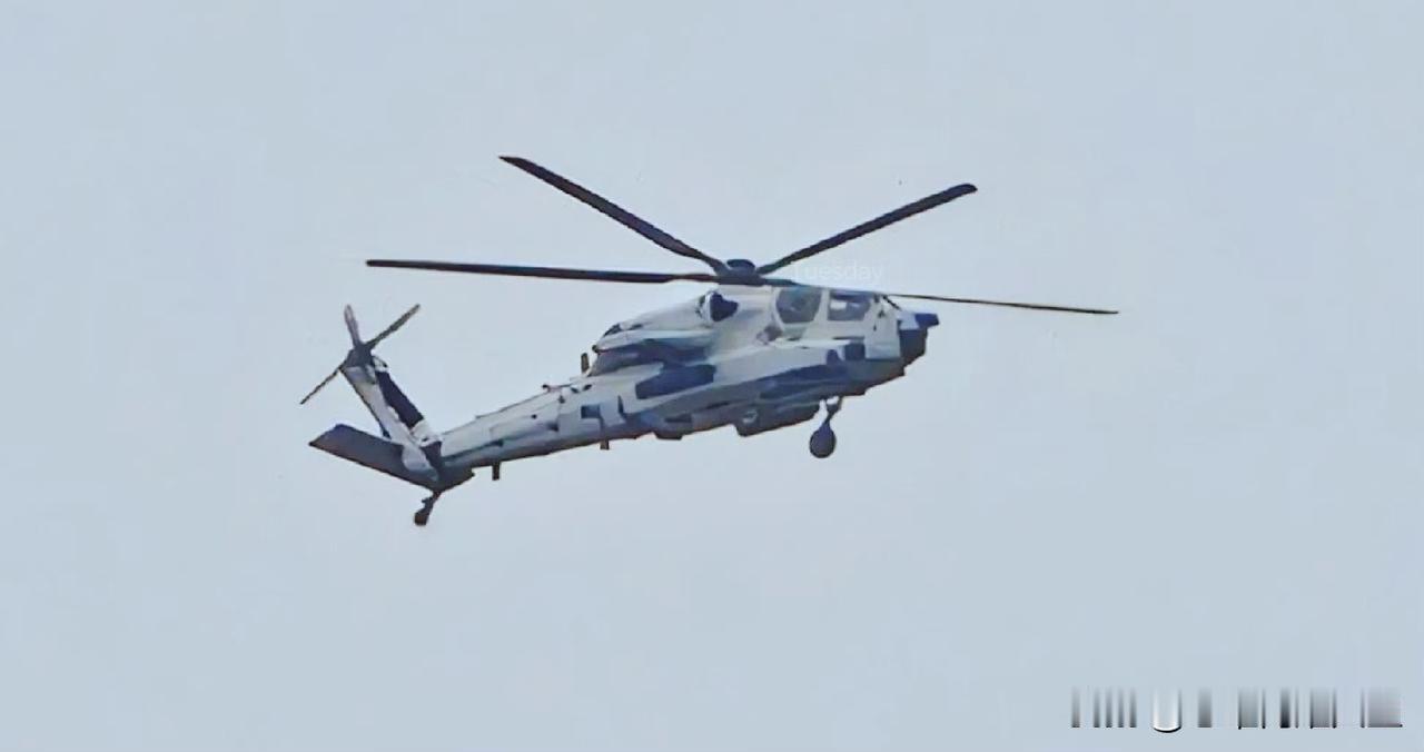 你别说，咱们这个白色底漆出厂测试状态下的新型重武直，还别有一番风味呢！[墨镜]