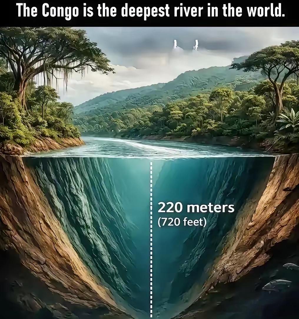 好家伙，世界上真有这么深的河流吗？忽然看到网友介绍非洲的刚果河，说它的最深处竟