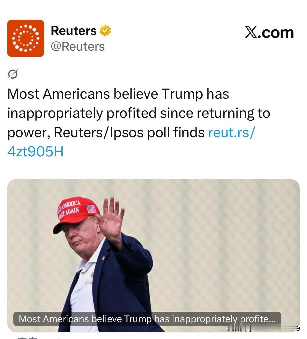 法国媒体报道，媒体机构路透社Reuters联手国际知名民调机构益普索/Ipsos