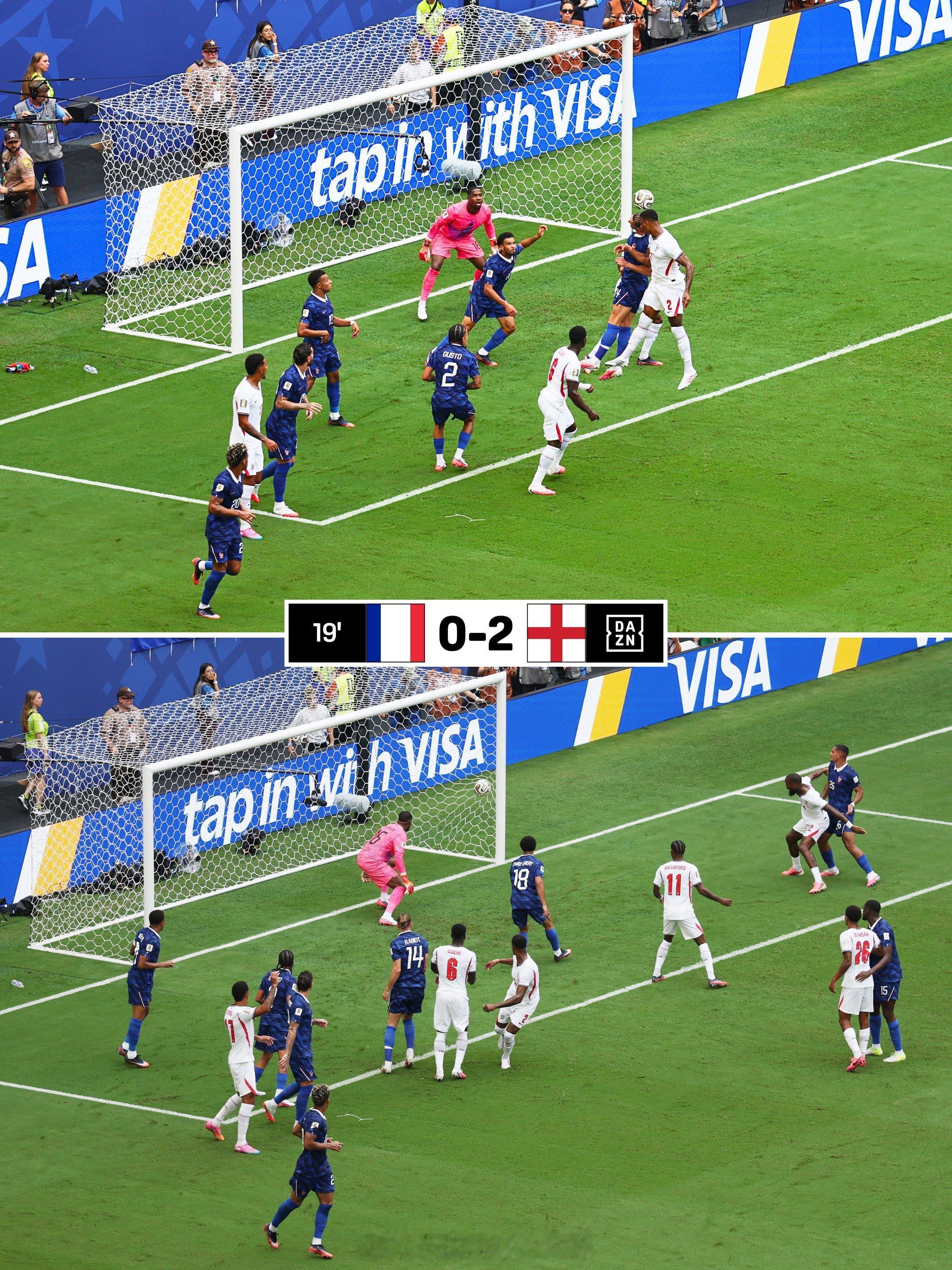 法国4比6英格兰姆巴佩世界杯10球萨卡帽子戏法世界杯三四名决赛，上半时，赖斯首开