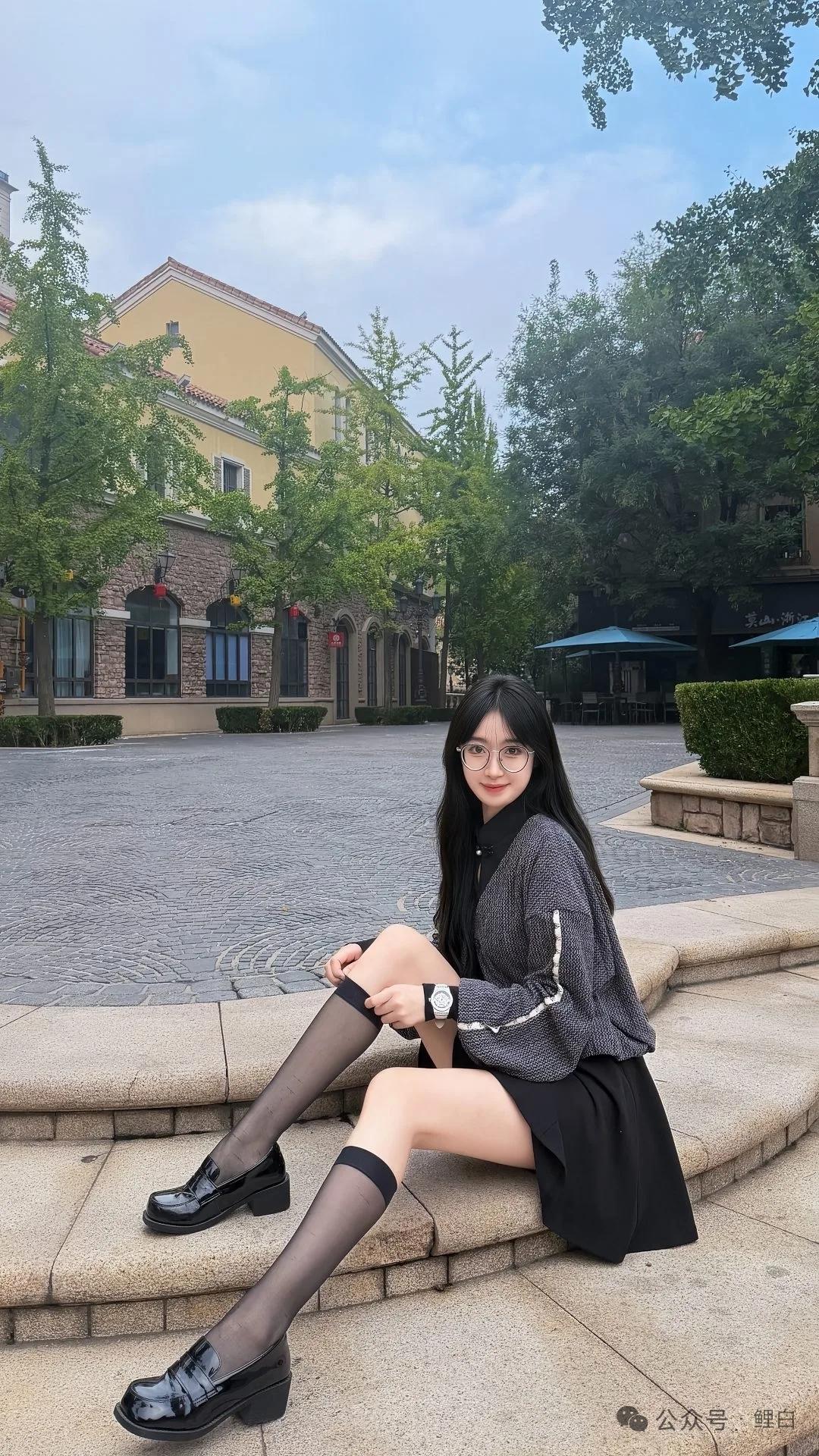 制服搭配黑色高跟鞋是什么体验呢?