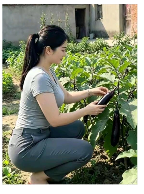 茄子“宴”今日菜园摘茄子；回家好做茄子宴；孩儿爱吃炸茄盒；老公最想酱茄条