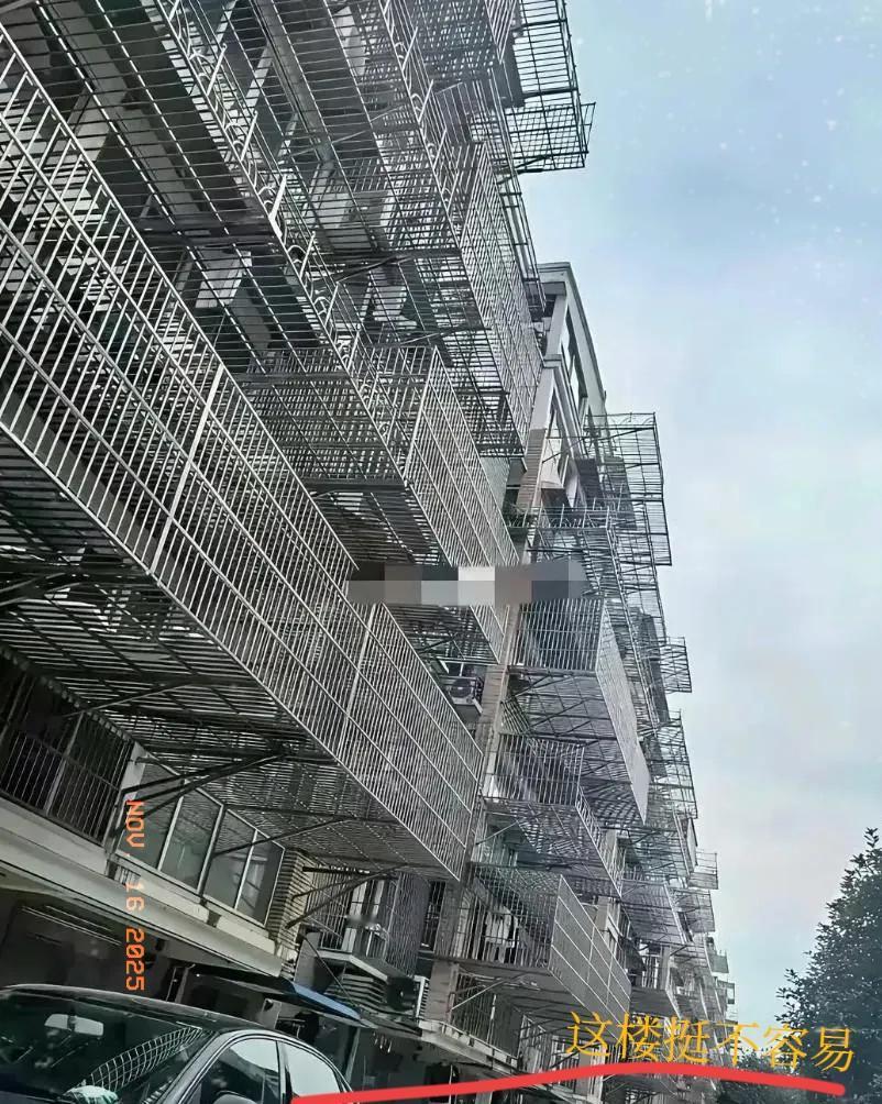 这栋居民楼，将人性的贪婪演绎得淋漓尽致。哪是什么装防盗网，分明是给自己凭空拓展出