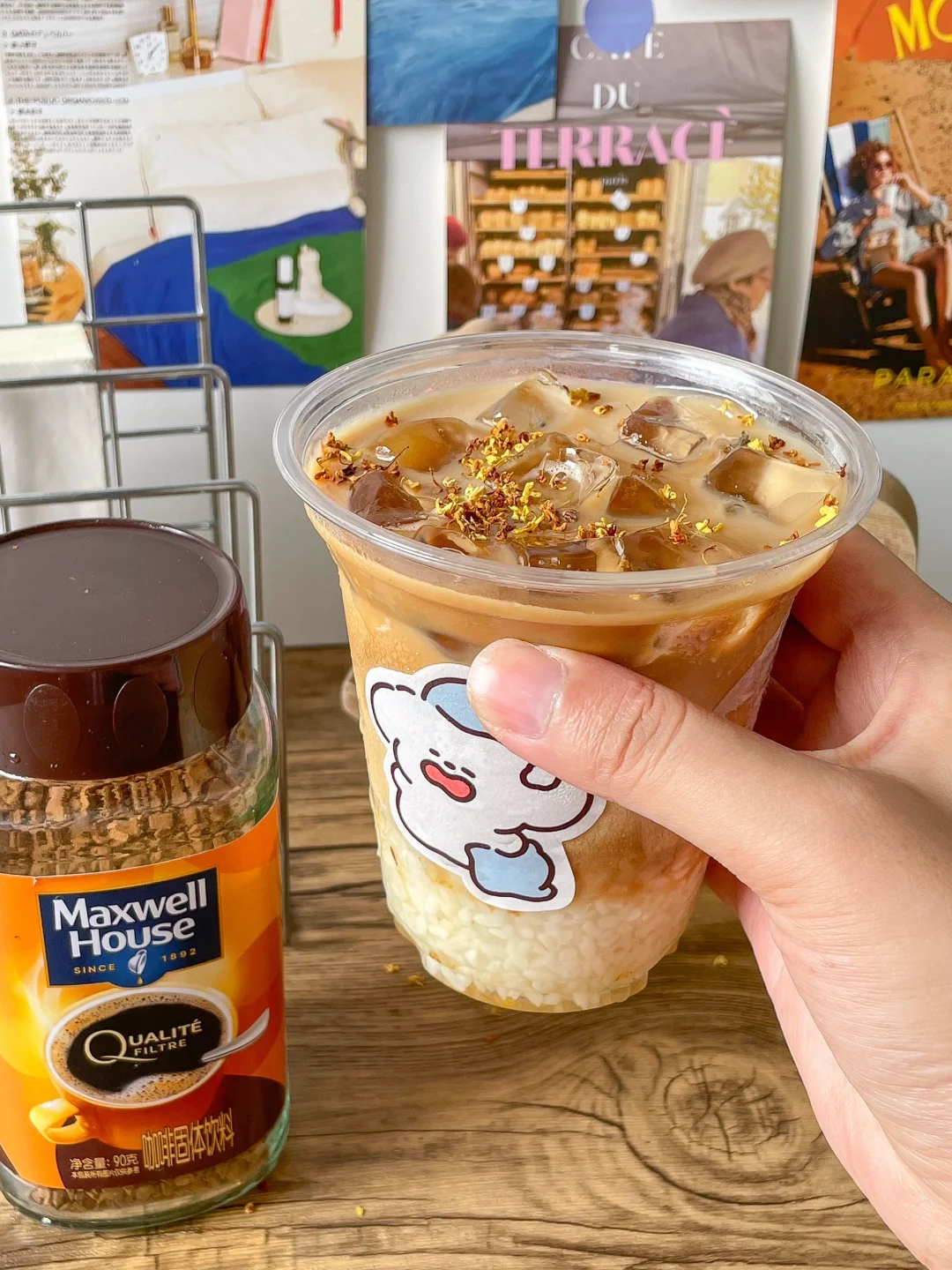 一口气就会爱上的酒酿桂花拿铁☕