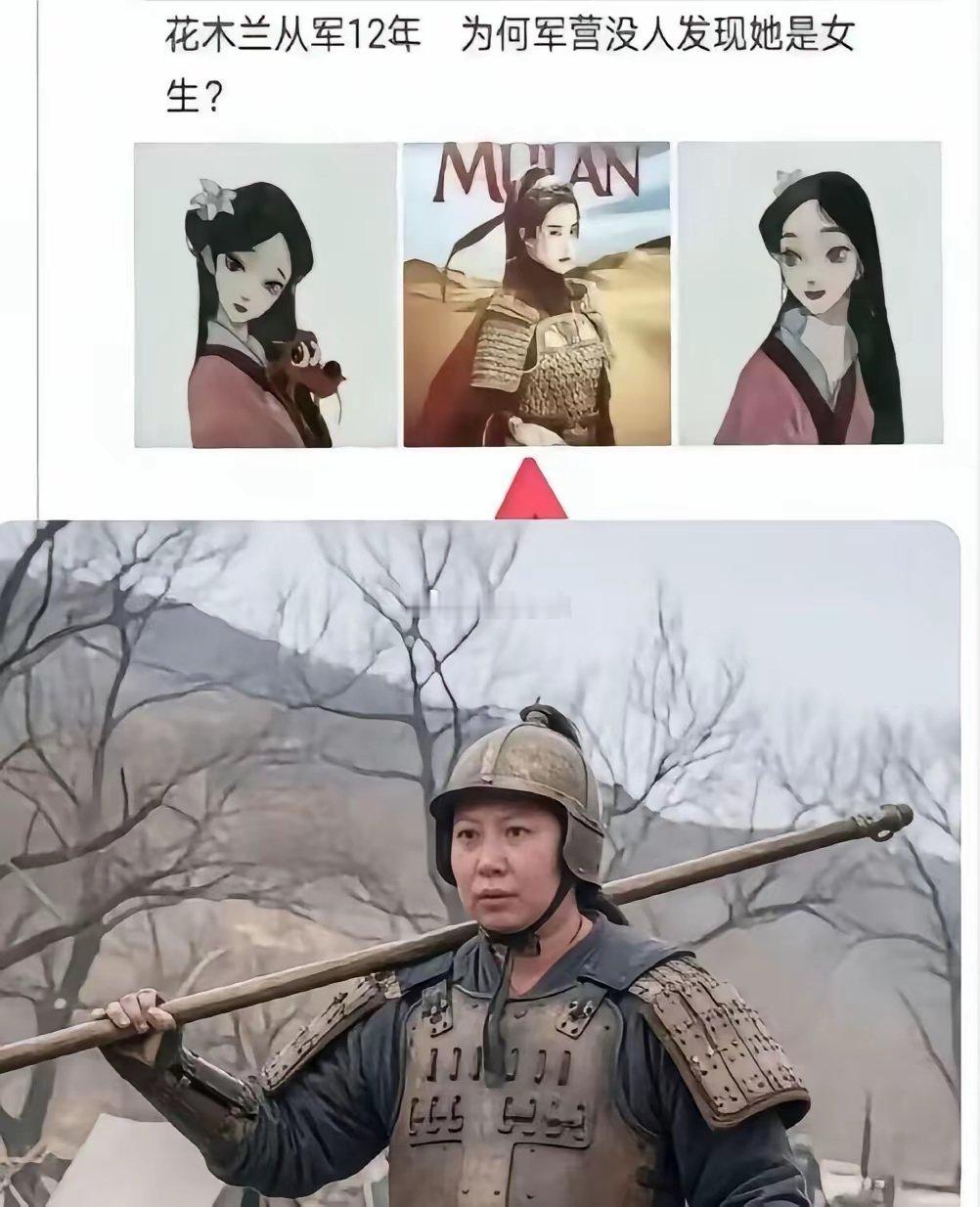 终于来了一个尊重历史的导演，选的花木兰