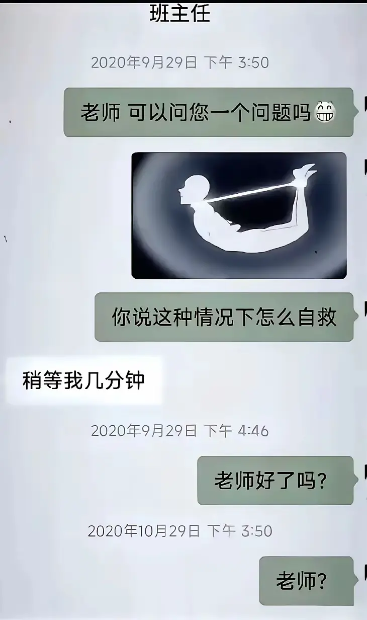 班主任也太敬业了，他还会回我吗？