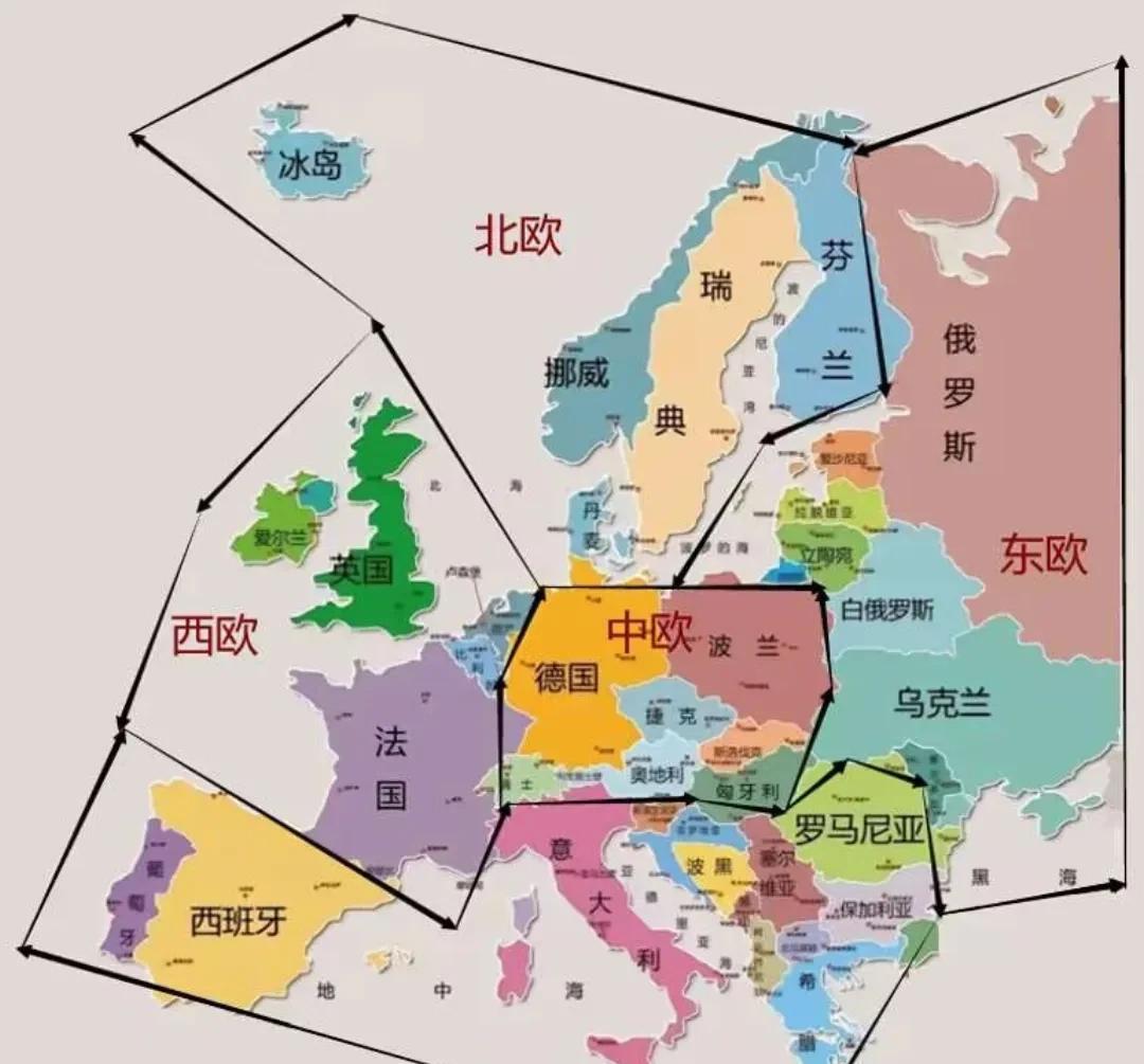 欧洲44国北欧5国：挪威、瑞典、芬兰、丹麦、冰岛西欧7国：爱尔兰、英国、