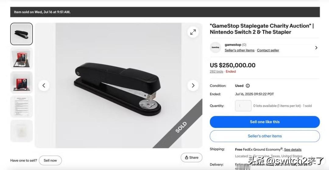 【人傻钱多？】在宣布将拍卖那台因订书钉损坏而声名狼藉的任天堂Switch2主机