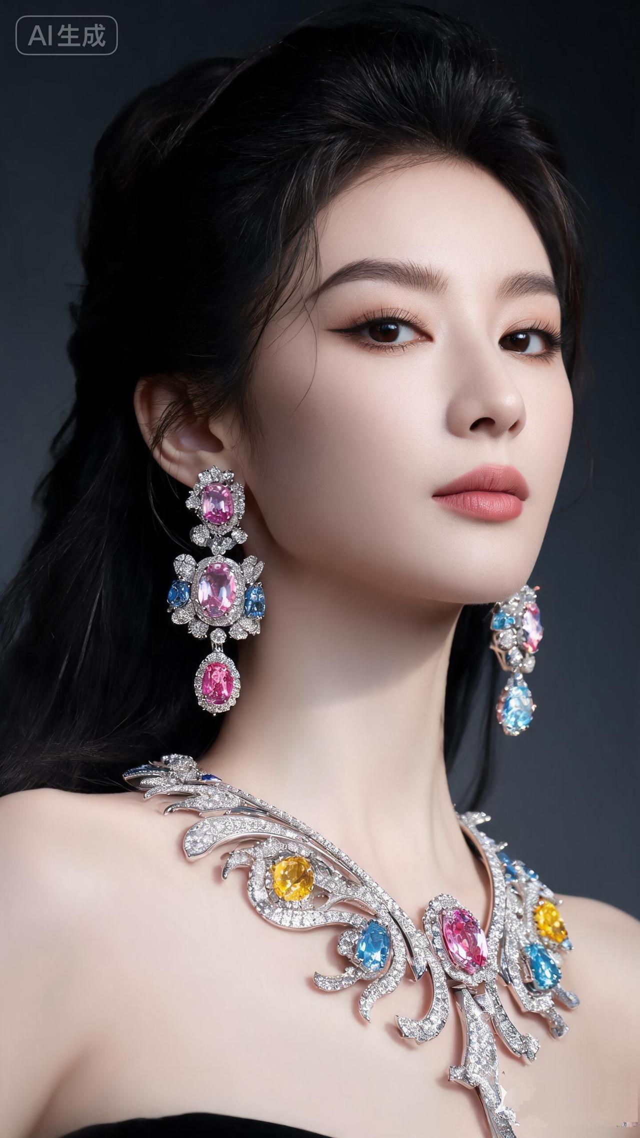 玉佩轻摇，红颜如画。