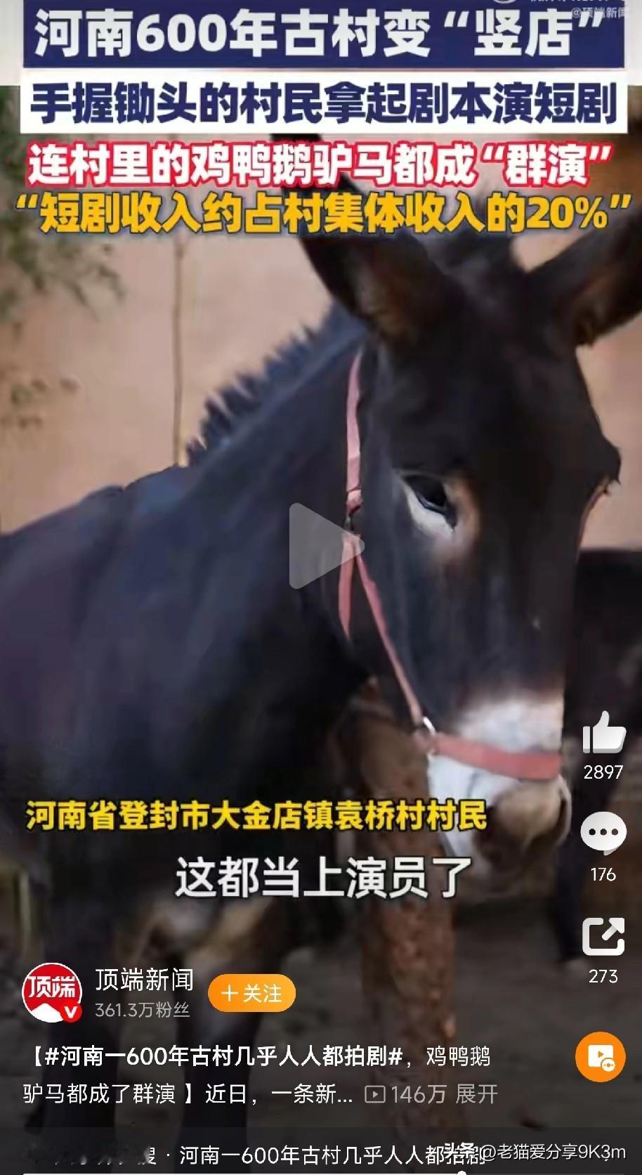 这个时代真好啊！河南登封有个600年历史的古村，现在全村人都在拍短剧！上到7