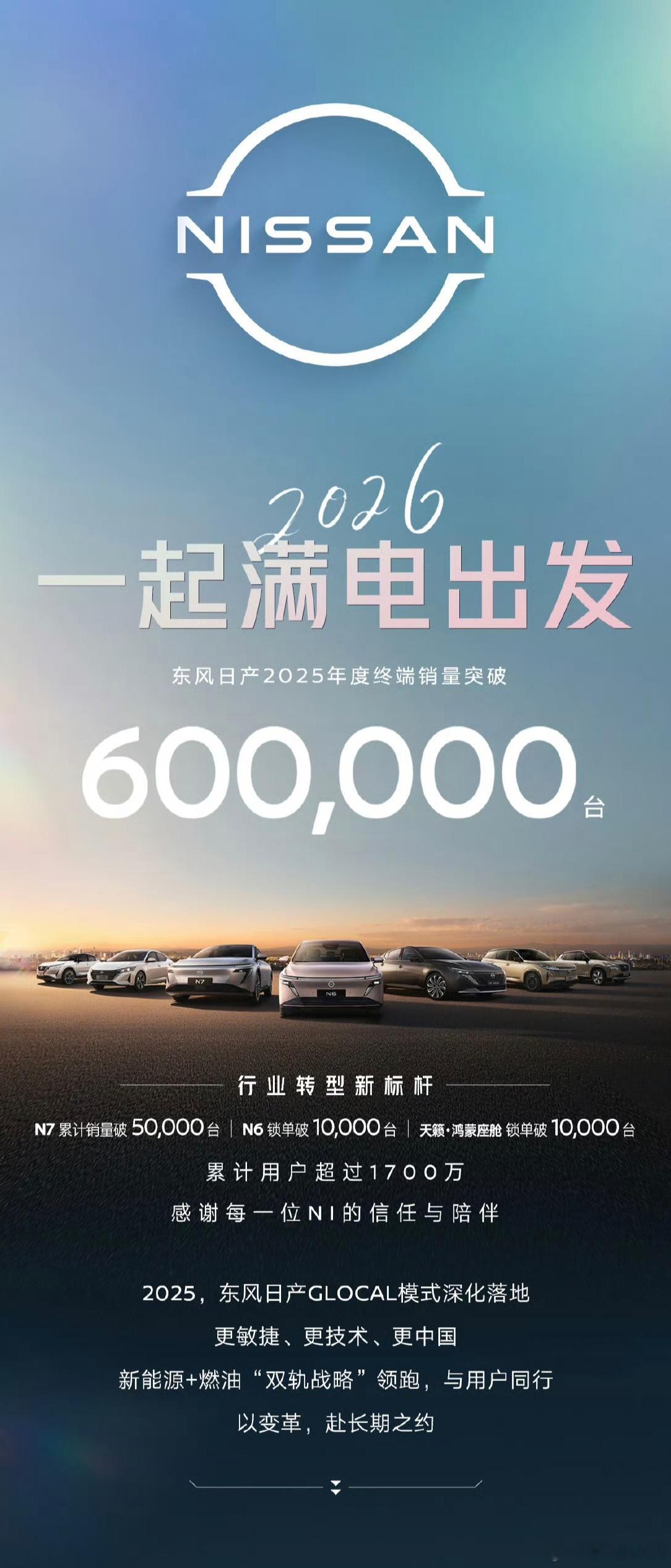 东风日产，2025年收官销量6万台。这个品牌全年都是大事件。先是东风日产天演架构