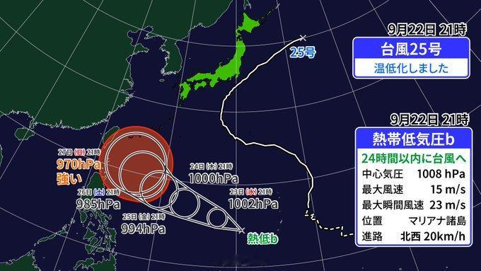 悲闻：25号台风：“各位，永别了。”热带低压b：“接下来轮到我了！”​