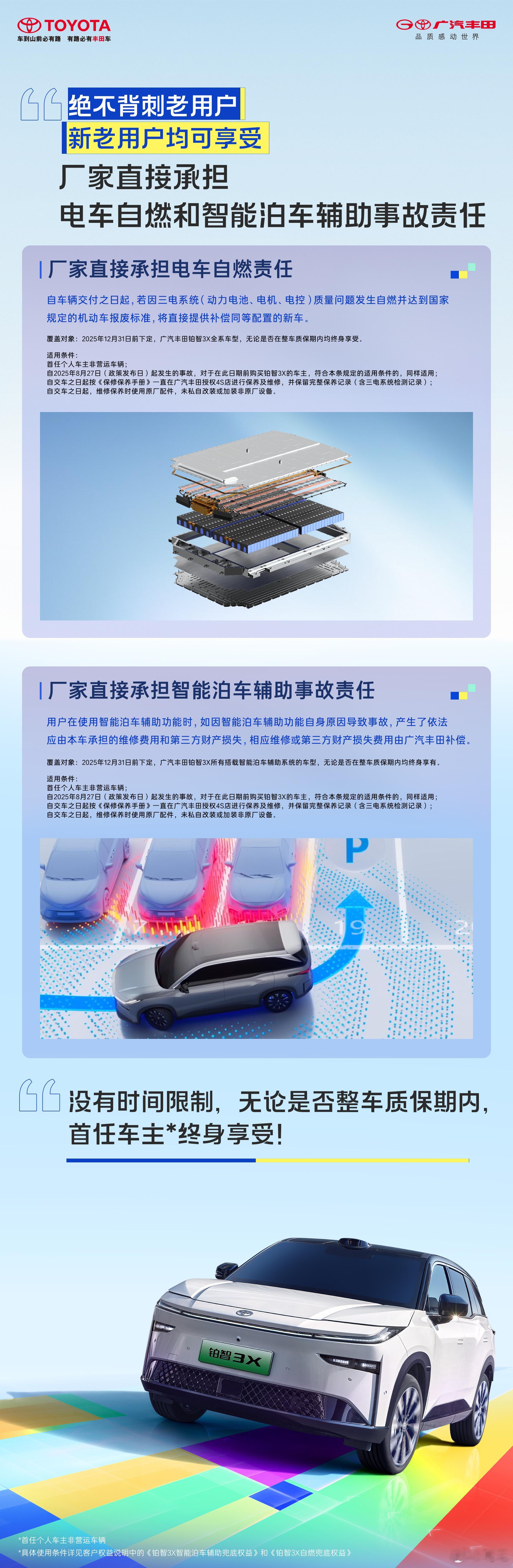 铂智3X这波太硬核了~首任车主直接享电池终身质保不说，现在厂家还站出来正面刚：❶