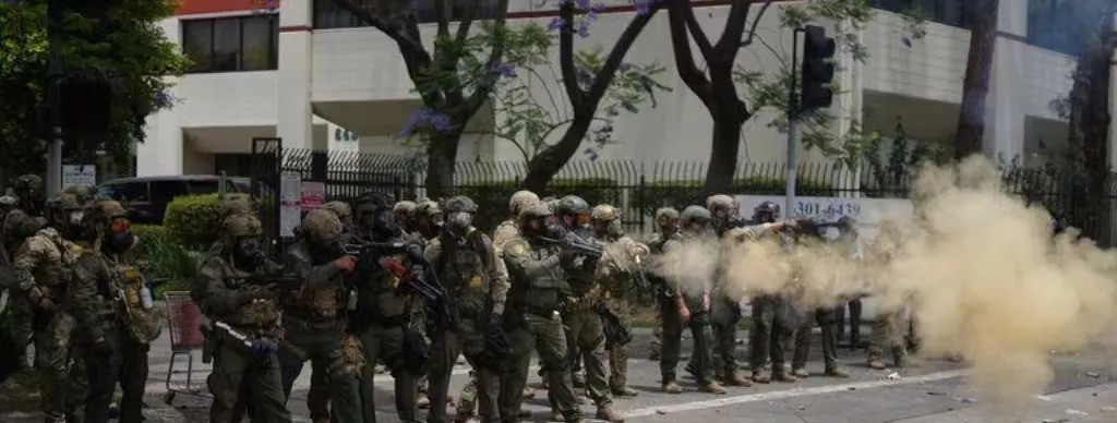 加州派兵洛杉矶打击犯罪加州州长纽森最近公开了一组照片，这