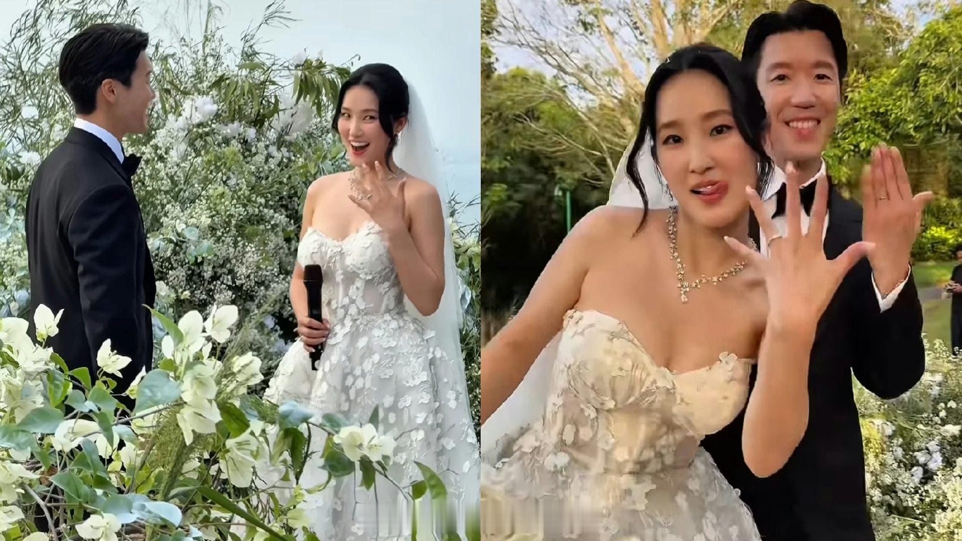 前港姐黄碧莲峇里岛完婚片段绝密曝光婚纱性感迷人仪式劲感动|香港01前港姐黄