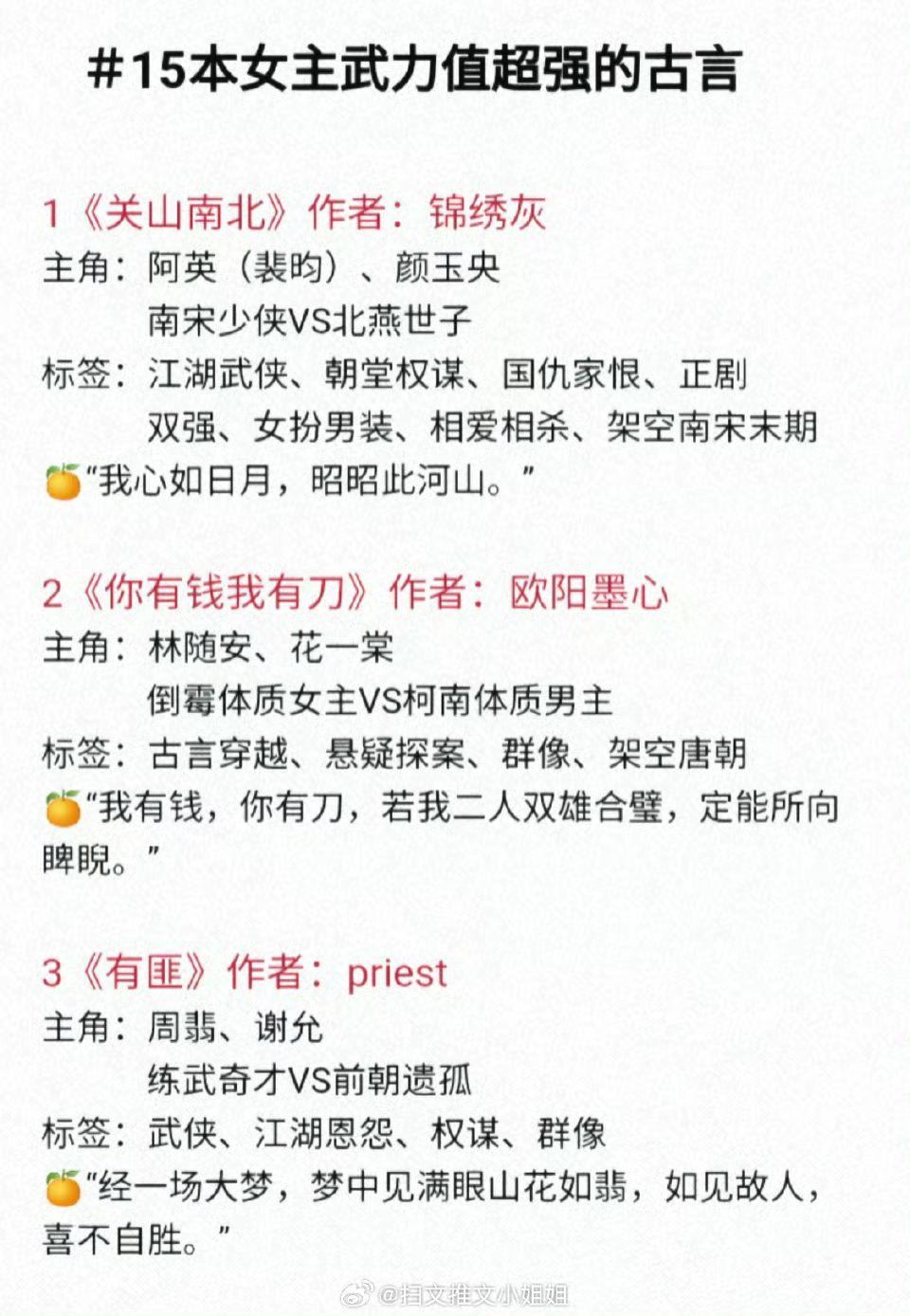 那些女主武力值超强的的古言小说 男强女更强，这是谁的最爱呀！...