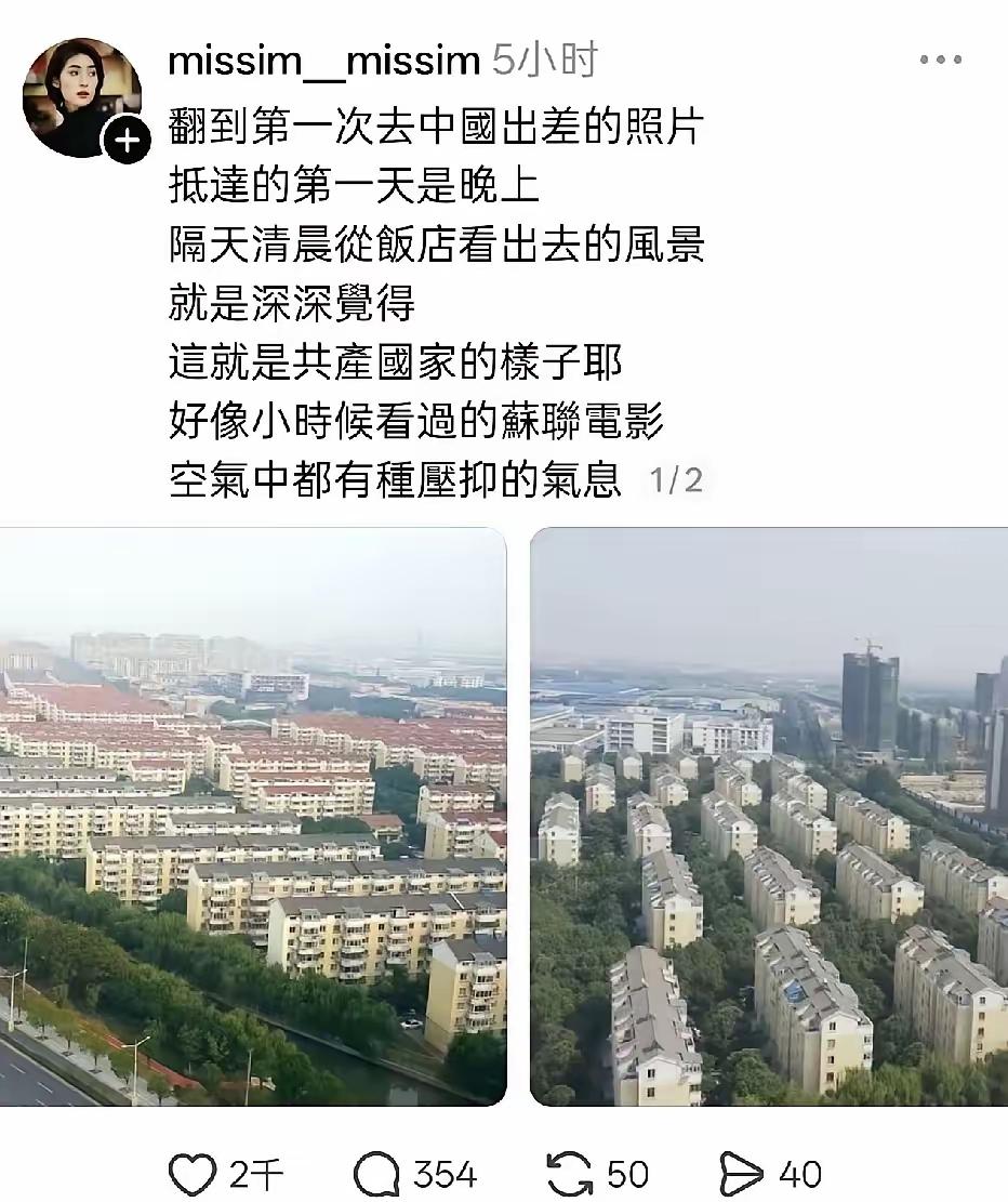 这个来自台湾省的美女，更像是第一次进大观园的刘姥姥。不过刘姥姥是没见过世面的震惊