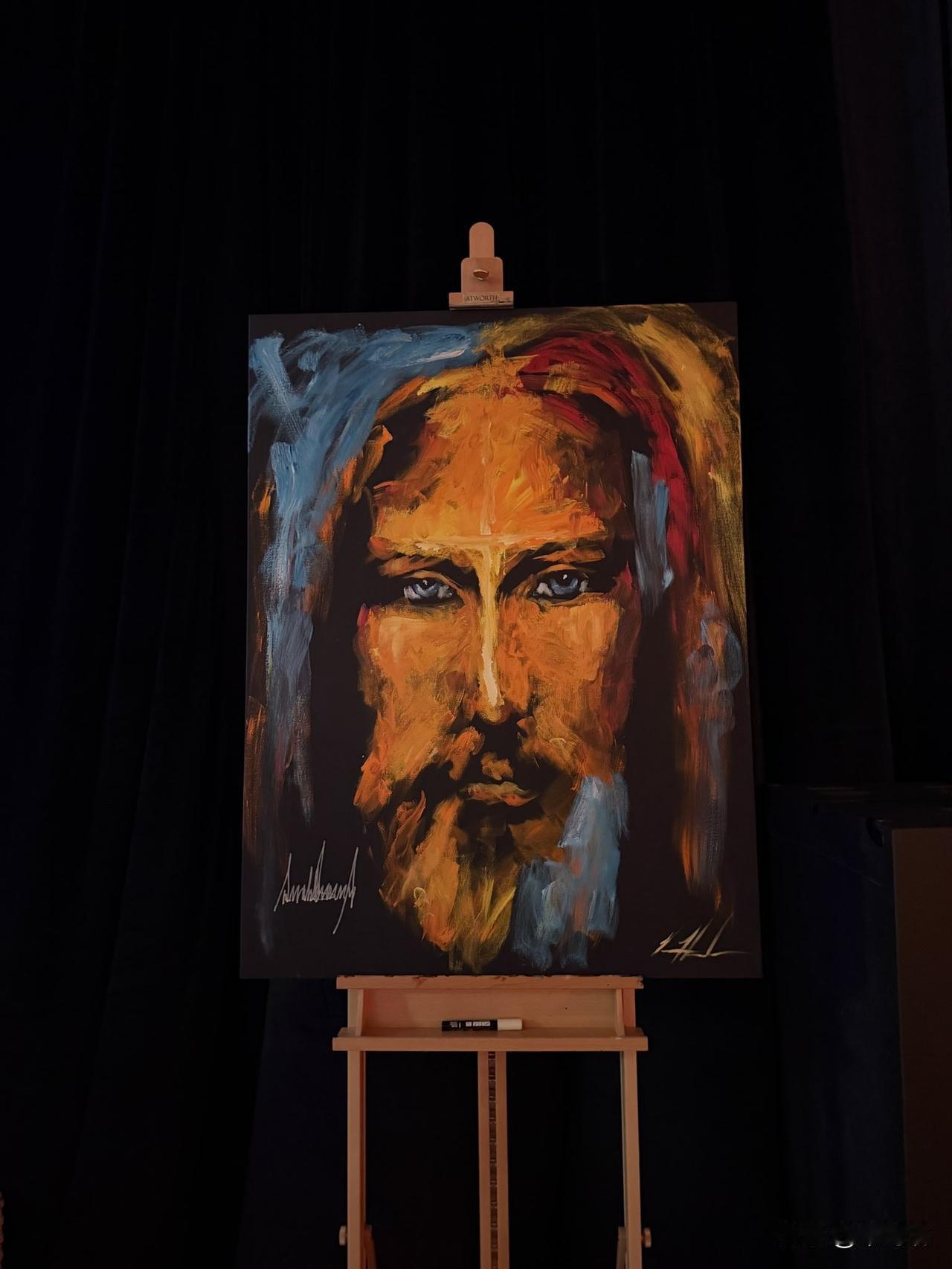 这幅名为《我们敬爱的国王》(OurBelovedKing)的耶稣画像是由基督