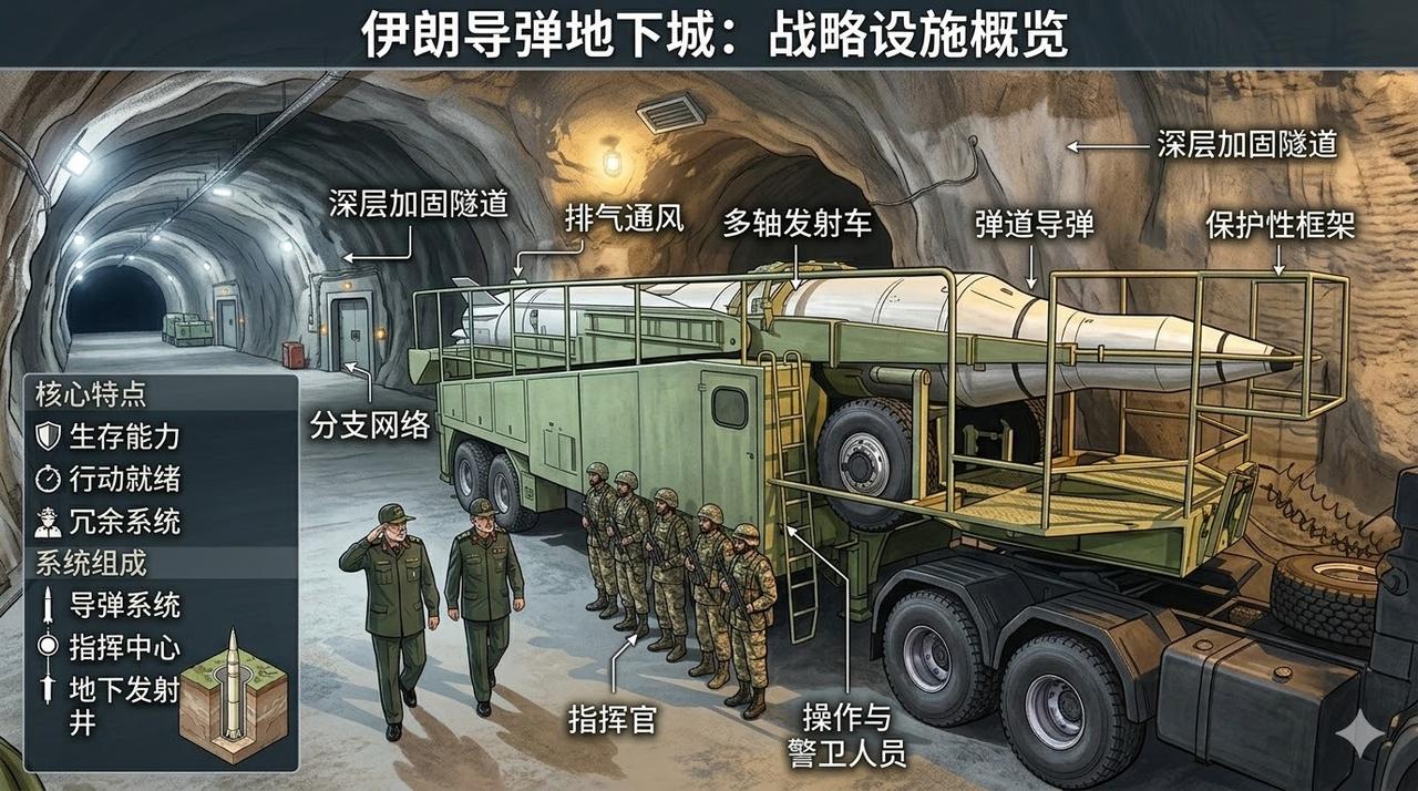 伊朗的“导弹地下城”，是伊朗伊斯兰革命卫队多年来大力发展的地下军事设施，主要用于