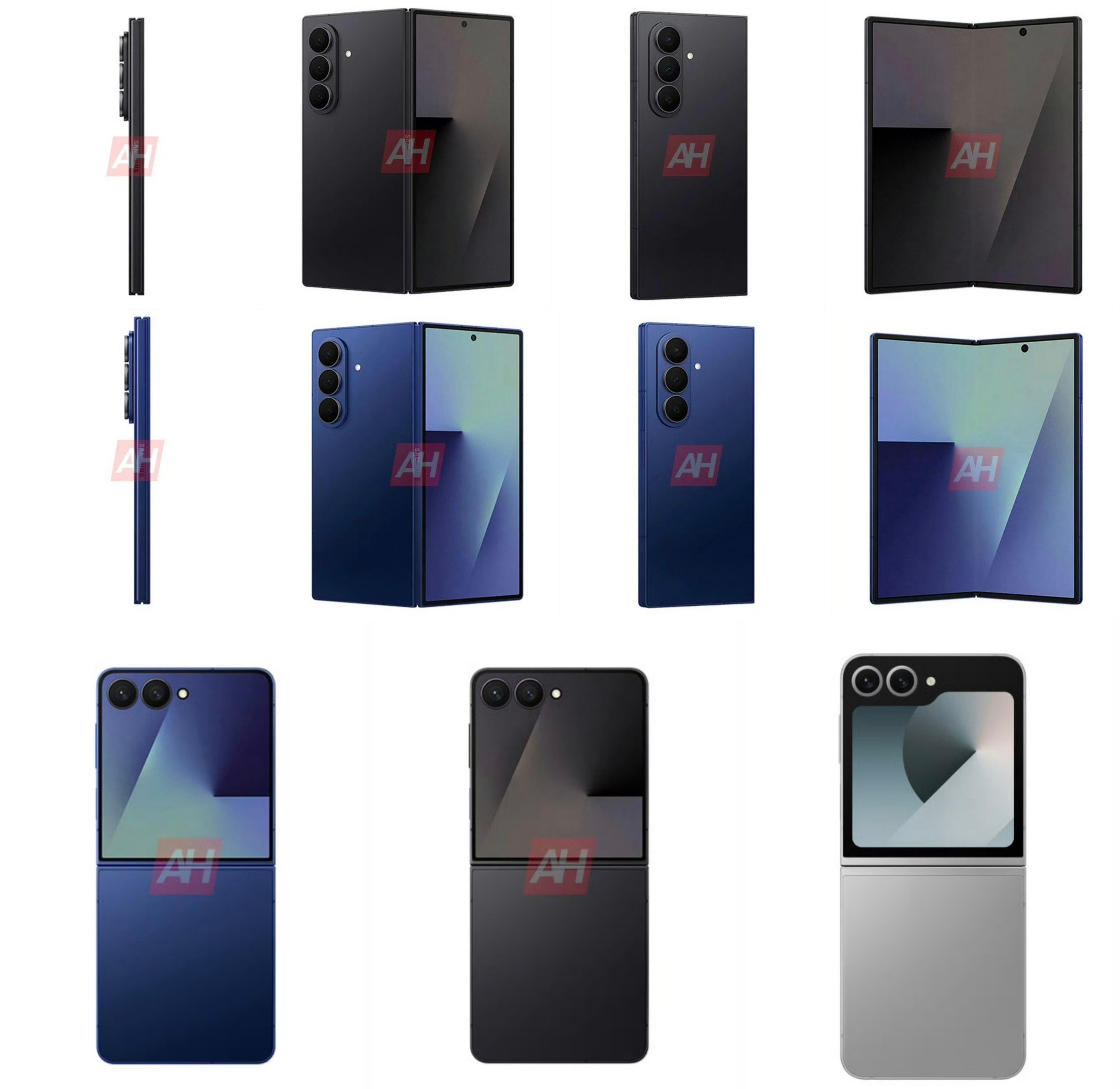 三星GalaxyZFold7和ZFlip7两款折叠渲染图，定在7月9号