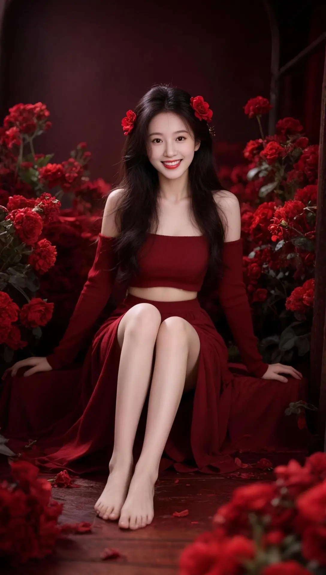 AI彼岸花少女写真 ai创作