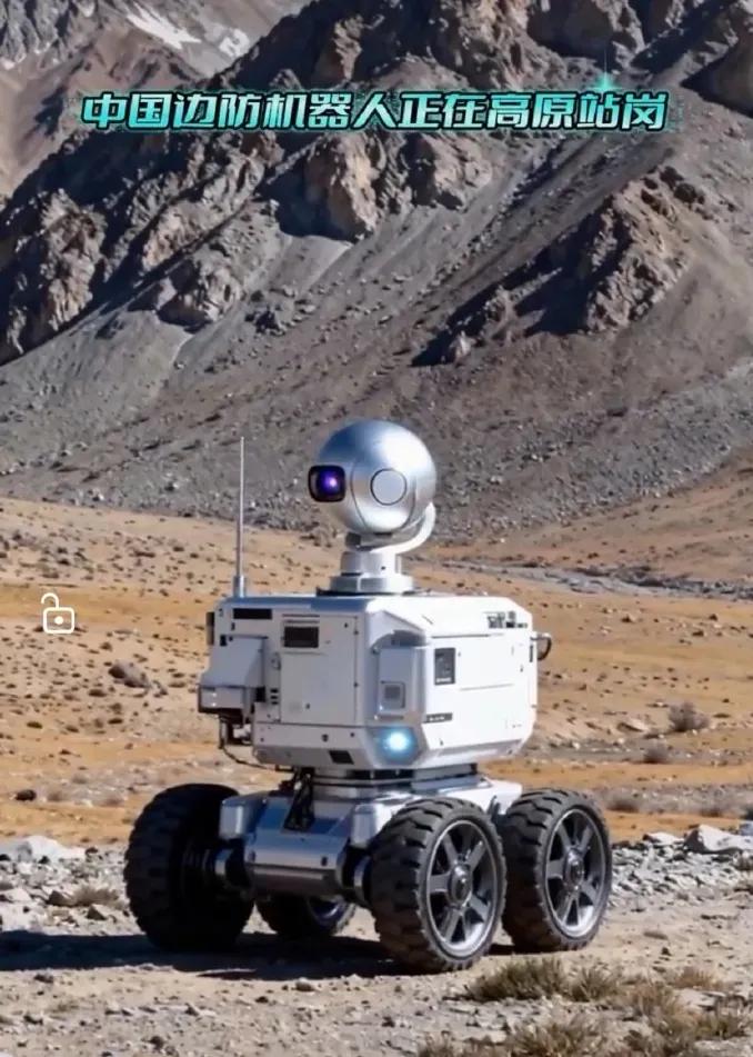 这就是我们在中印边境上站岗放哨的机器人。对面的三哥们不是很想看清楚吗？以前距