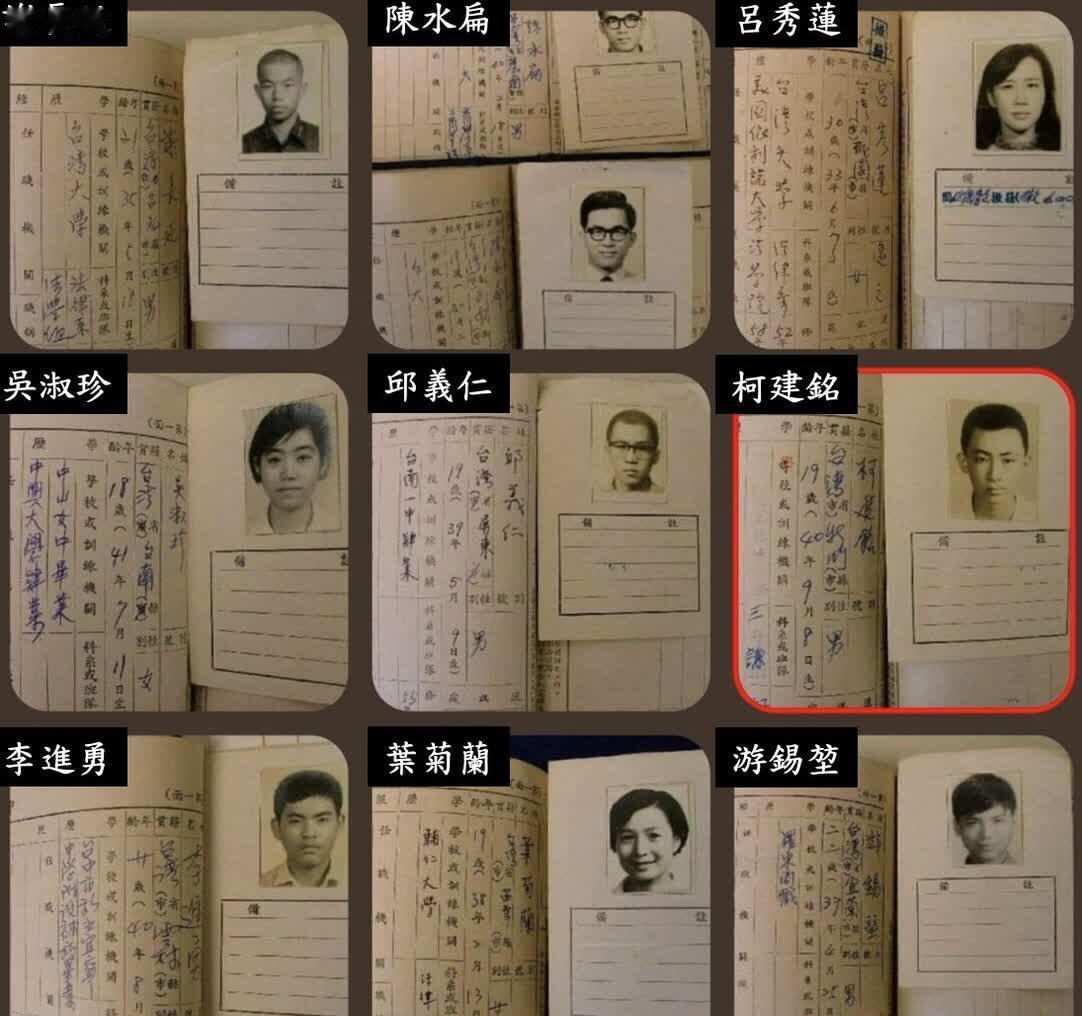 他（她）们都曾是国民党党员。