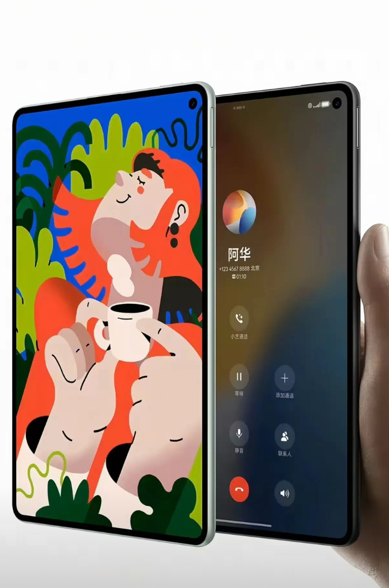 余承东把平板做成了手机，苹果危矣。华为最终反应过来，将平板做小，然后可以插卡