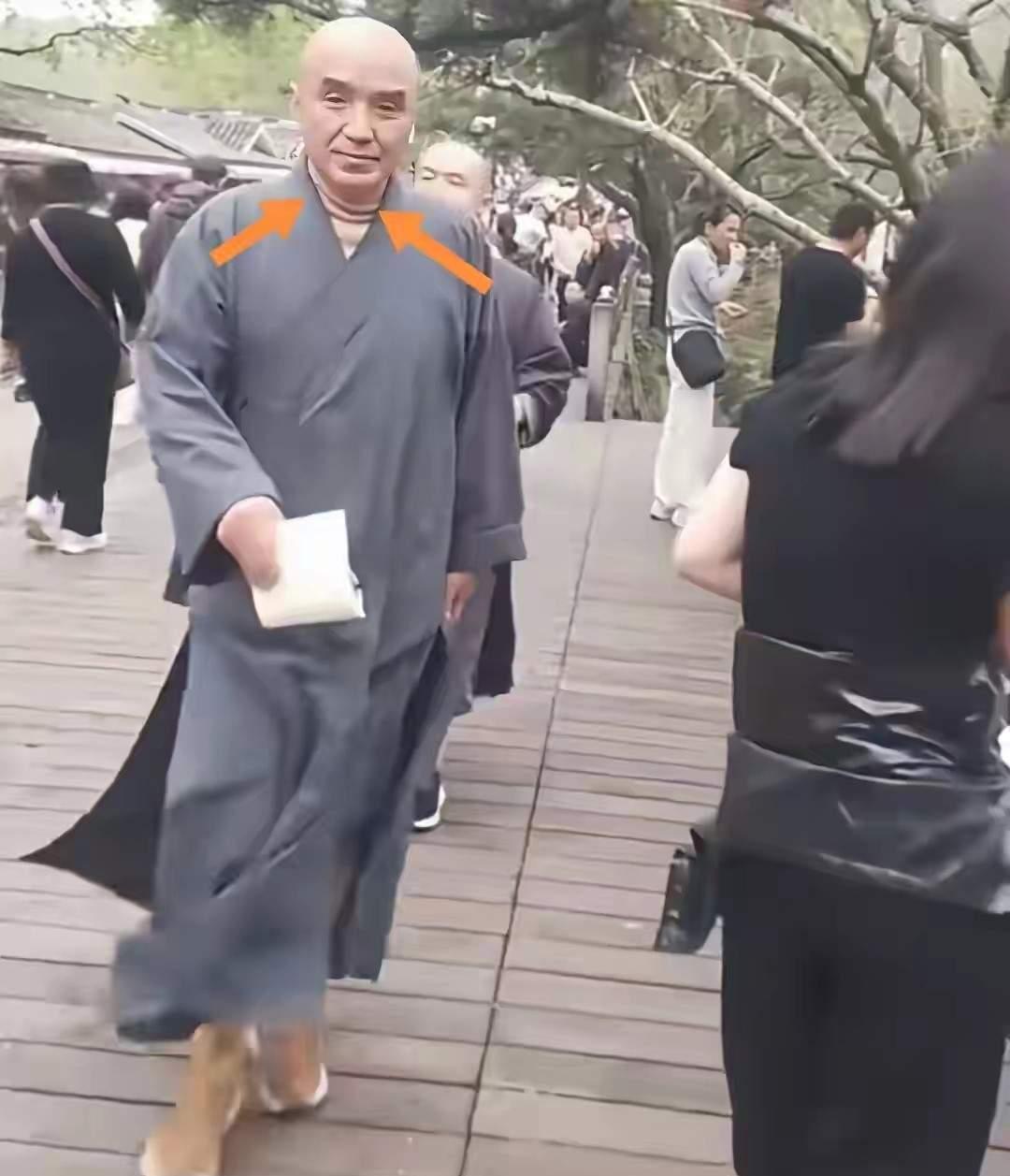 一个戴着假头套的和尚，到底意欲何为？是不是有点细思极恐？有网友无意中拍摄到一