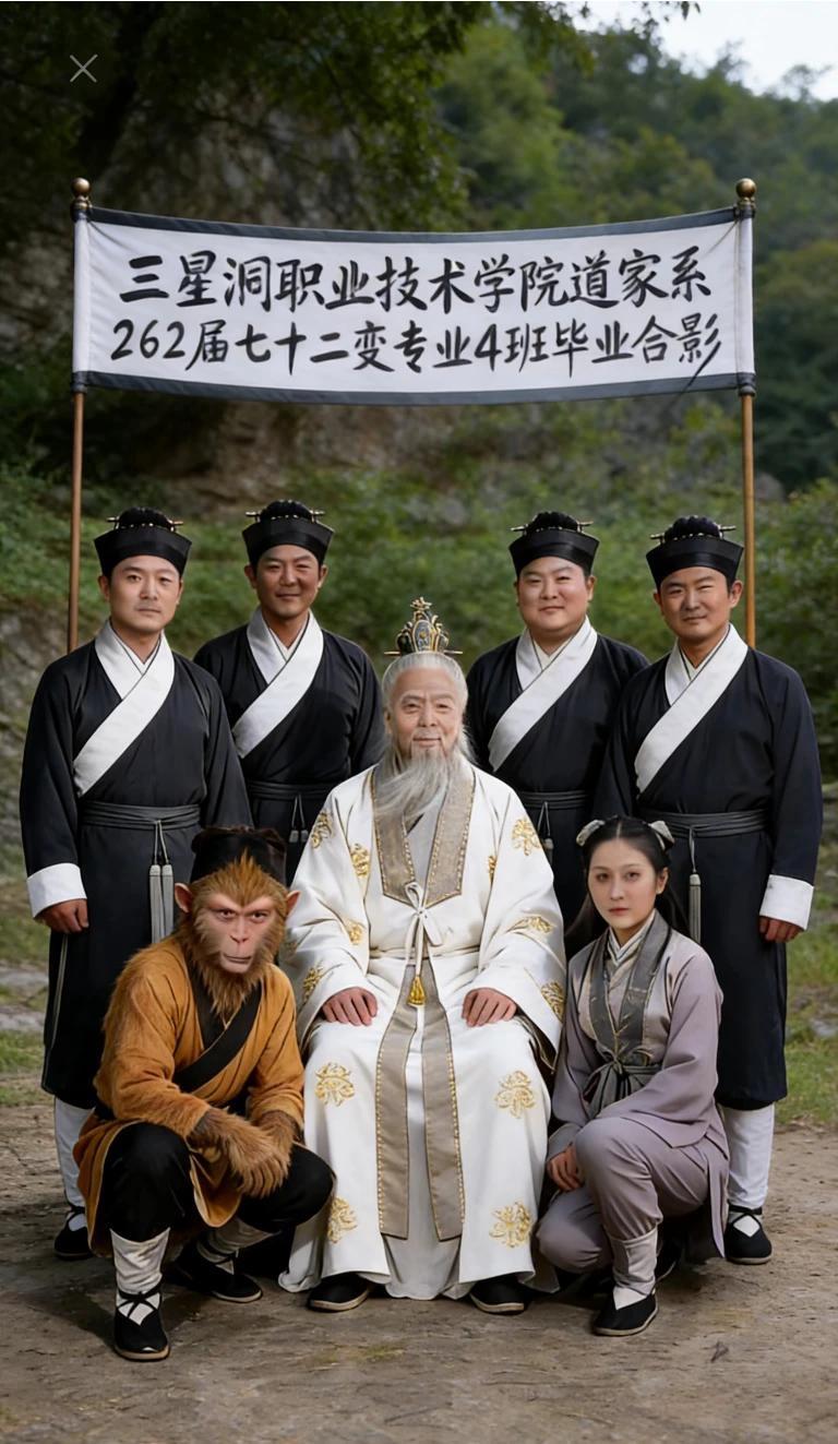 孙悟空的毕业照，哈哈