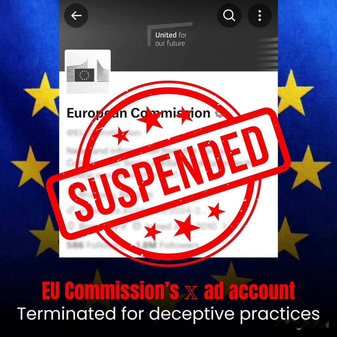 马斯克旗下X强势反击，封禁欧盟官方广告账号。X产品负责人尼基塔・比尔证实，X