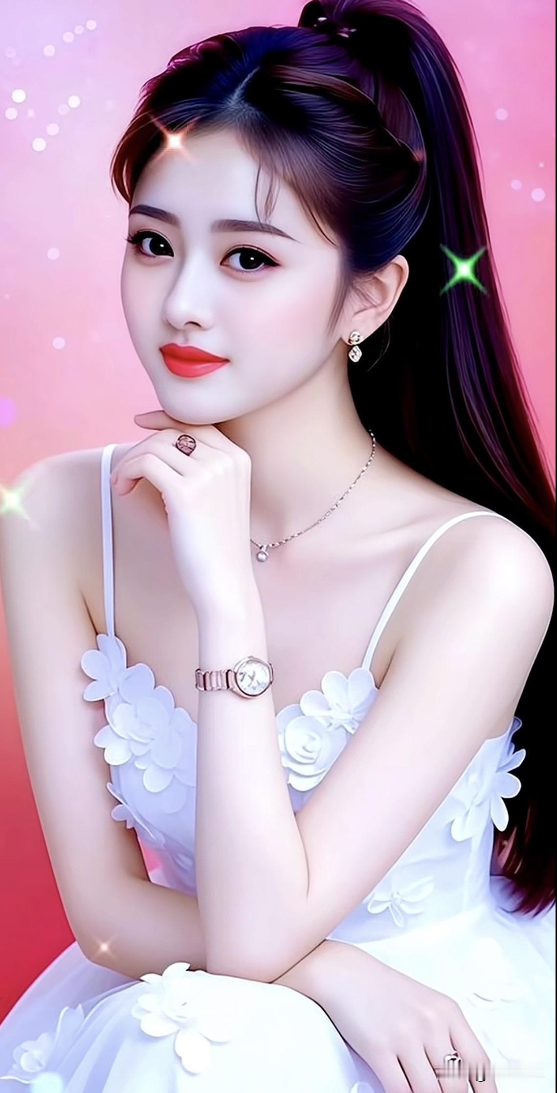 甜美少女风，粉嫩背景，梦幻妆容，花裙飘逸，少女心爆棚！🌸✨温柔粉嫩妆容清透元