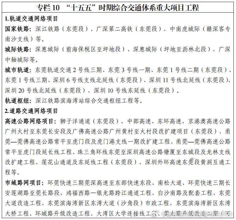 【东莞地铁东莞交通东莞十五五】东莞：以推动交通运输高质量发展为主题，完善现代