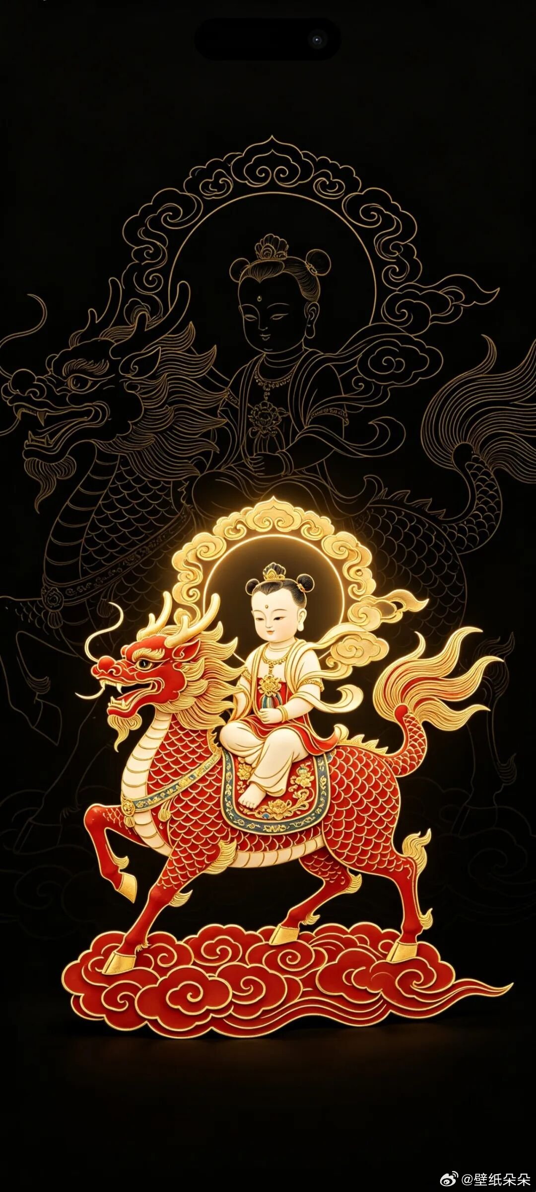 天官赐福消灾解厄各路仙尊神像锁屏壁纸...见者得福，诸事皆顺！