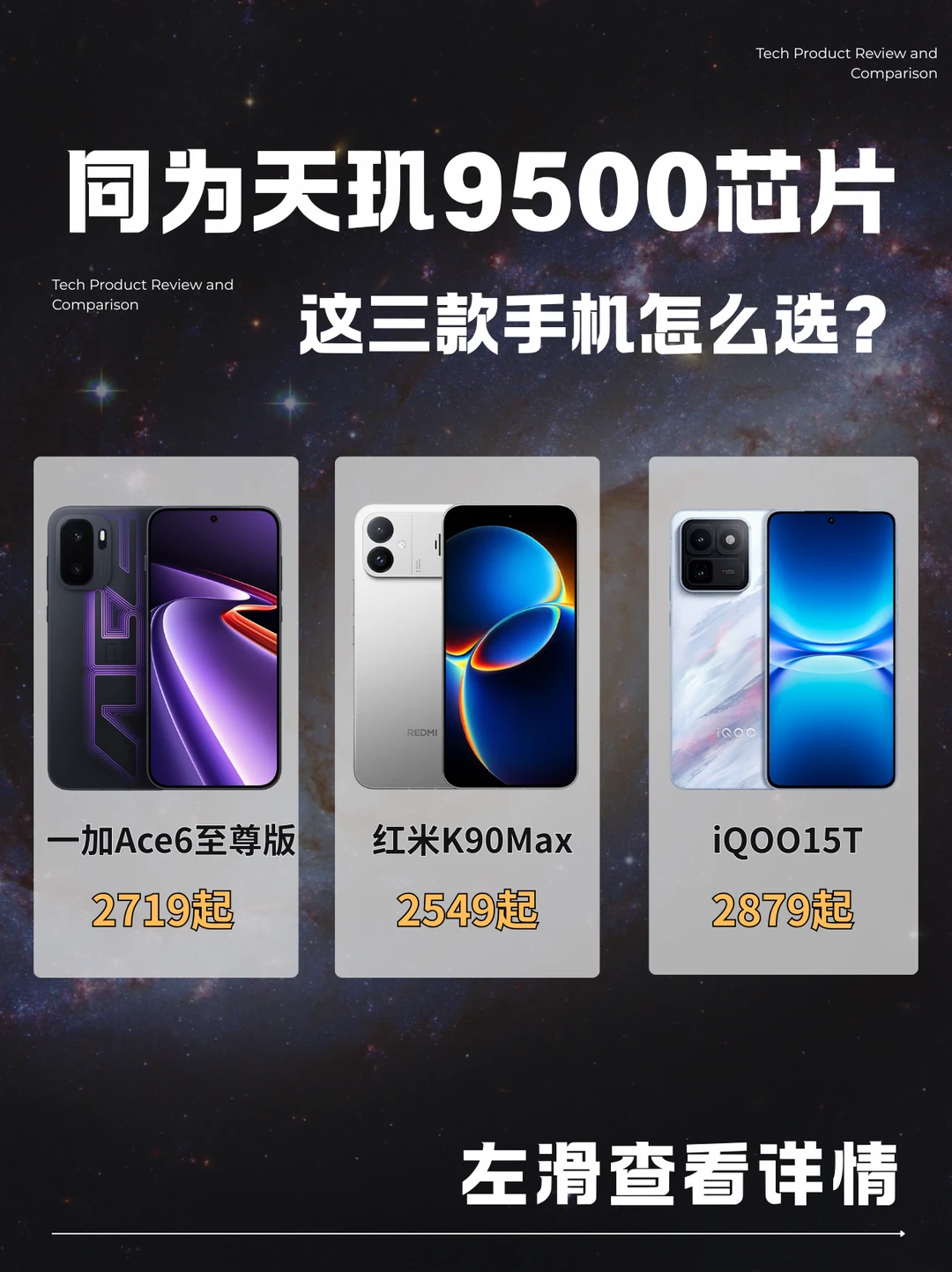 同为天玑9500芯片，这三款手机怎么选❓