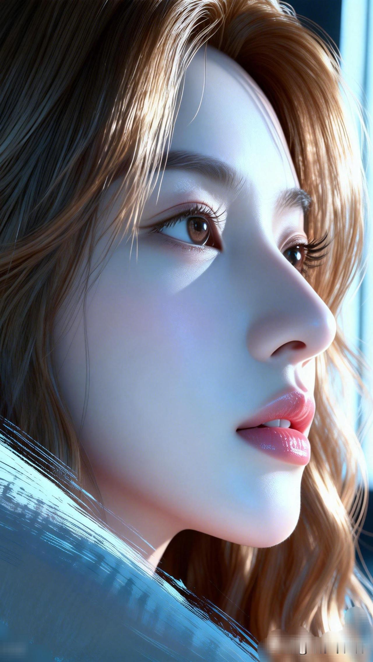 梦幻少女，柔美侧颜，光影交织，唯美动人。有哪些美丽动人的女性