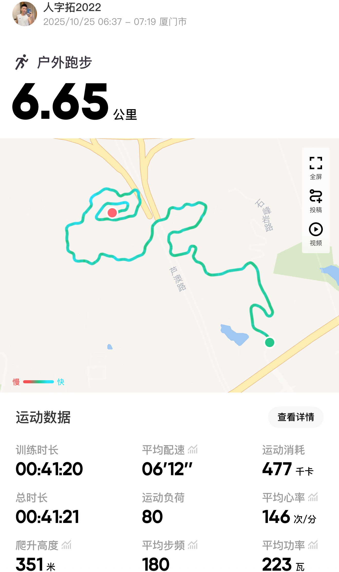 跑步跑步616早.🌞今天的训练目标是跑山，好久都没来挑战蔡尖尾山