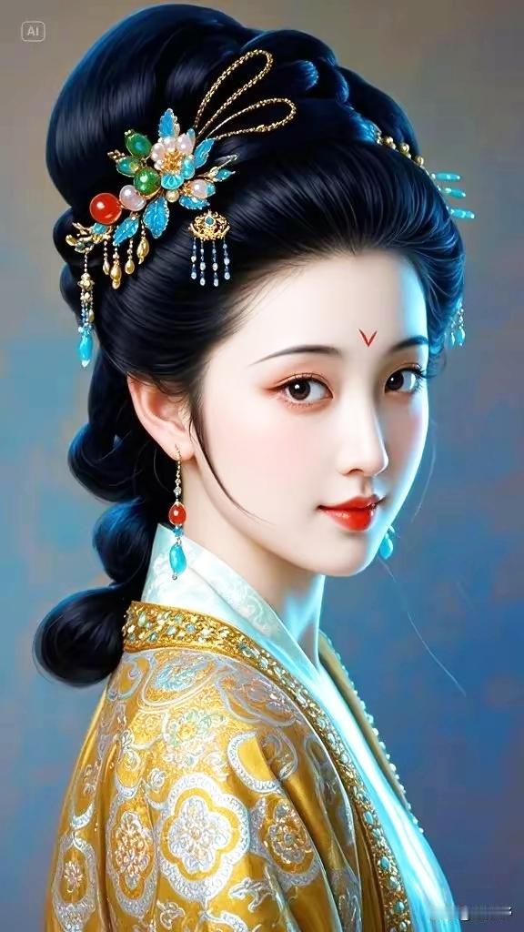 古风美人，精致妆容，典雅服饰，韵味十足。