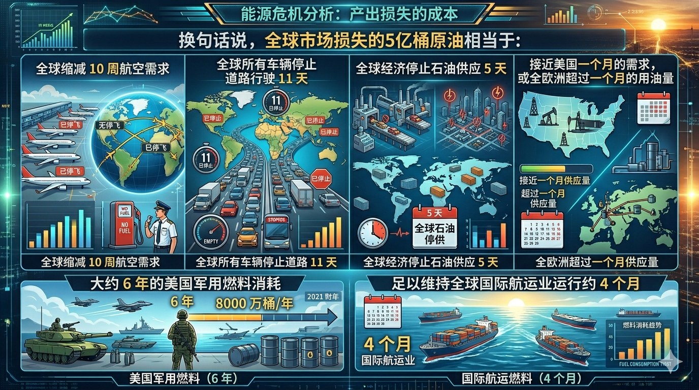 美伊战事50天，全球“蒸发”了5亿桶原油