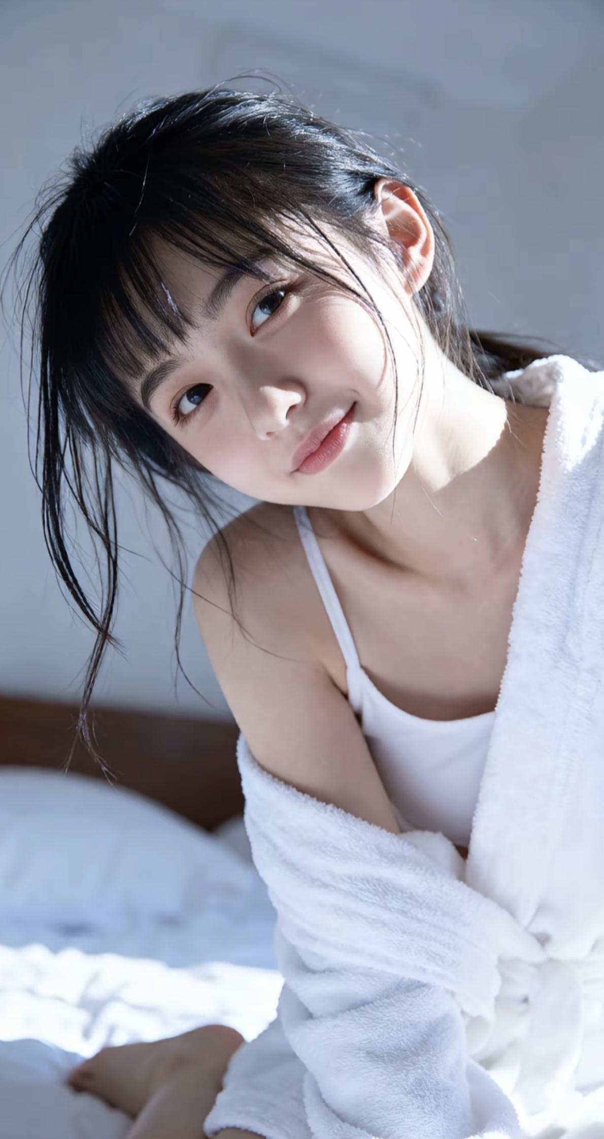 清晨的慵懒时光，沐浴在柔和的晨光中，享受美好一天的开始。🌞💕什么样的女生让人