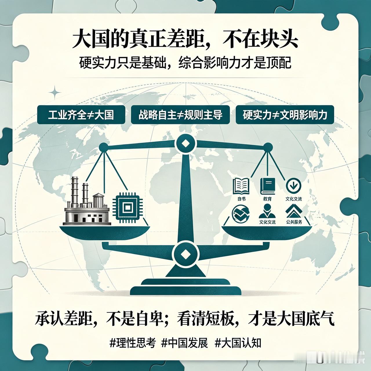 别被体量迷惑！真正的大国从不是“块头大”，客观说：我们只是强国，远非完美大国