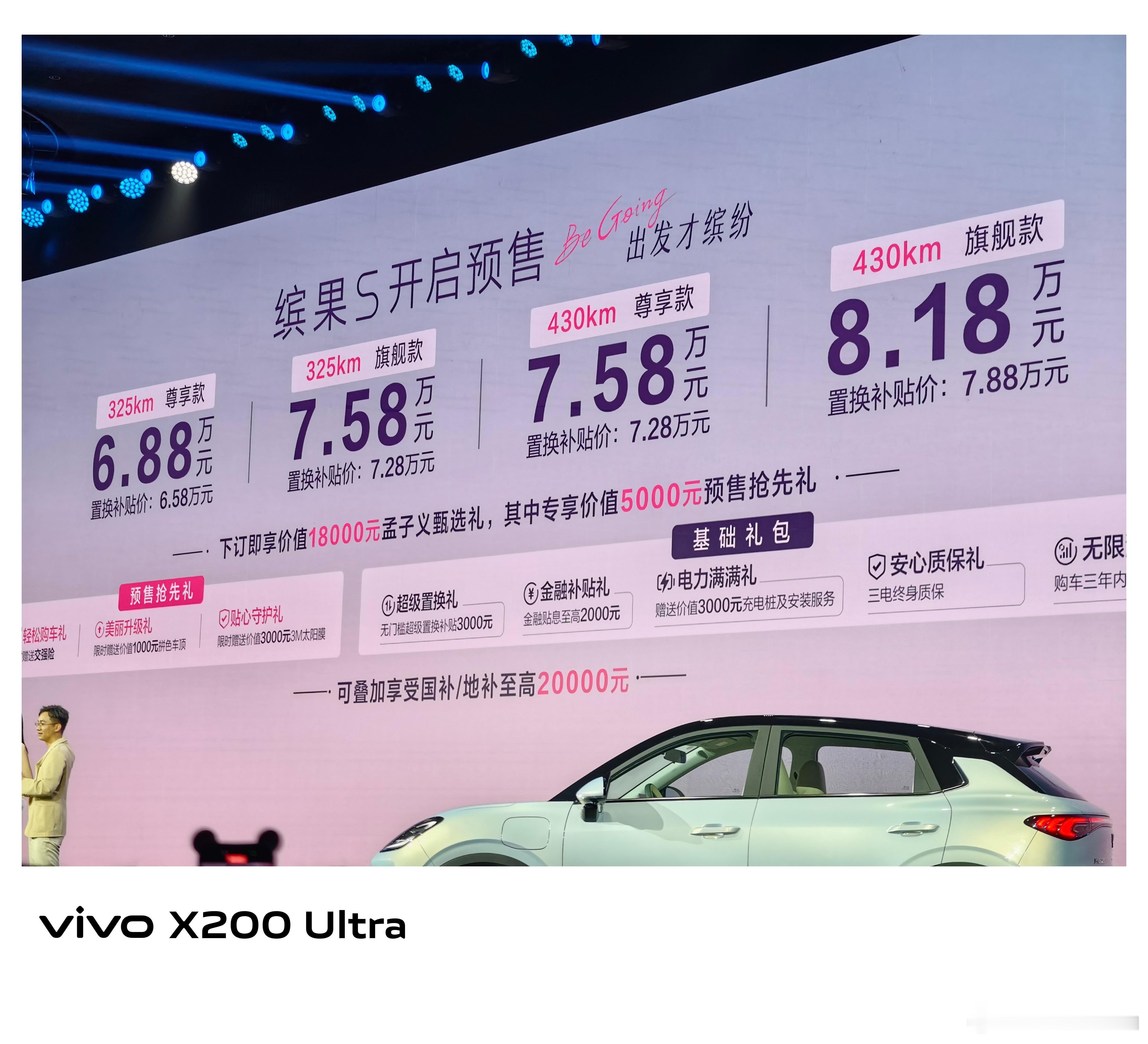 预售价6.88万起，最贵不过8.18万注意这还是预售价啊！缤果s这价格如何？