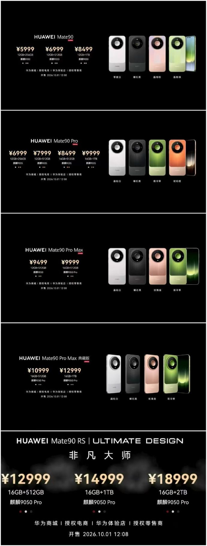 Mate90系列今日发布即开售这个定价大家觉得如何？​​​