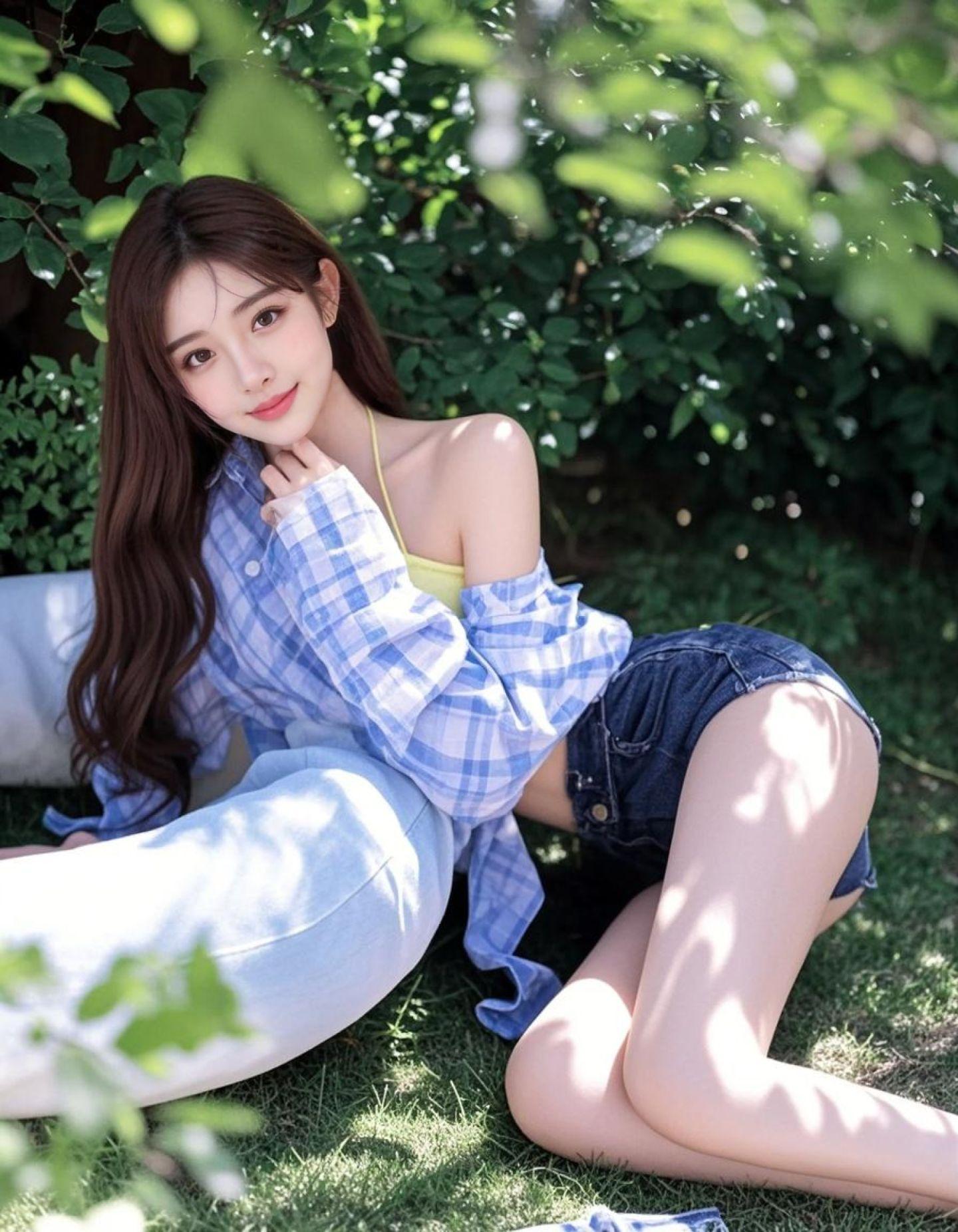 绿荫佳人 原来ai写真可以这么美 人生总得有一套ai写真吧 谁拍谁好看...