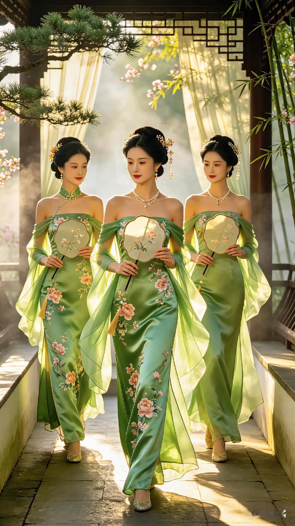 古典佳人，婉约柔情，犹如一幅泼墨山水画，细腻的线条勾勒出别样的韵味。宛如一幅
