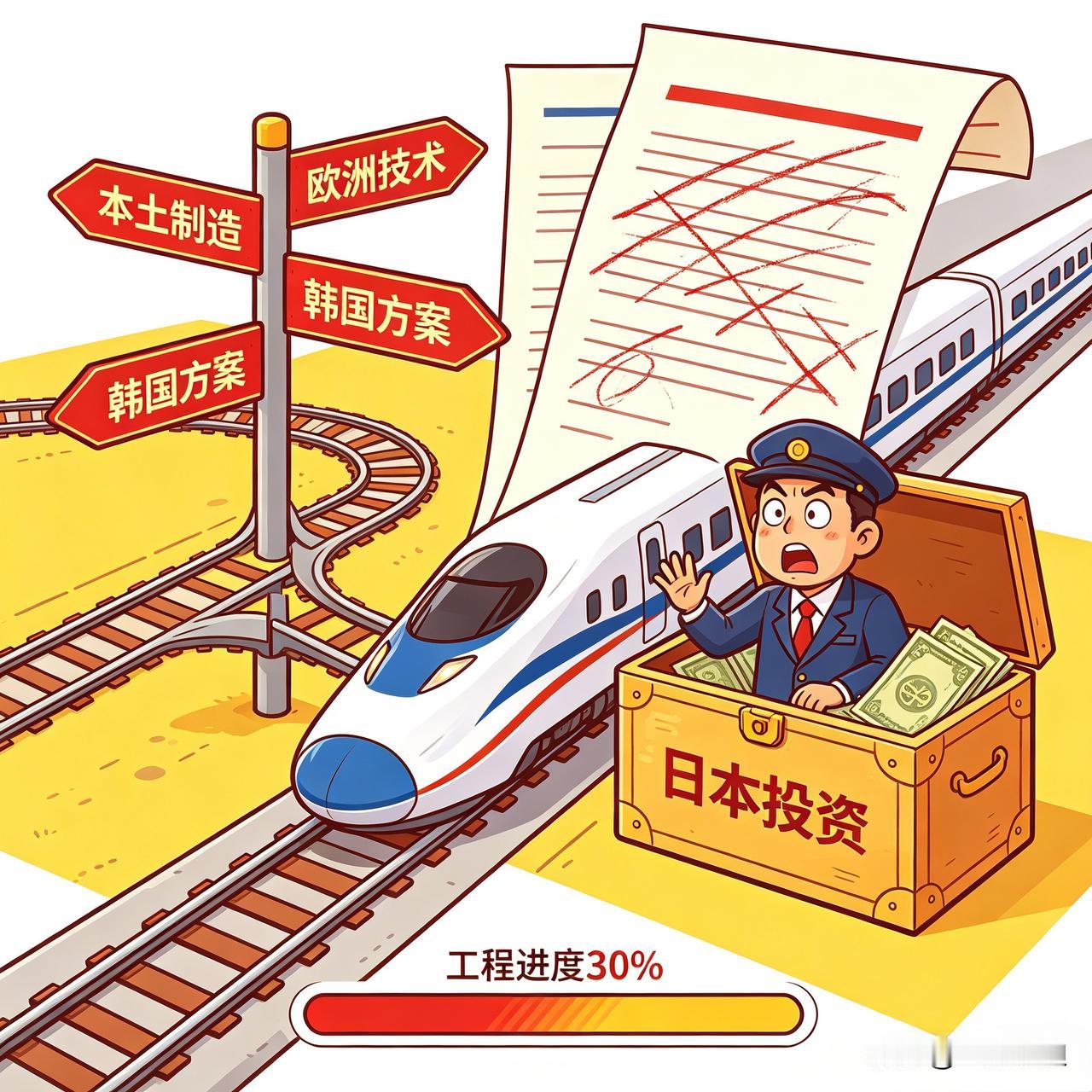 亏到心态爆炸！日本砸万亿帮印度修高铁，最后直接被踢出局当场翻脸当年日本野心