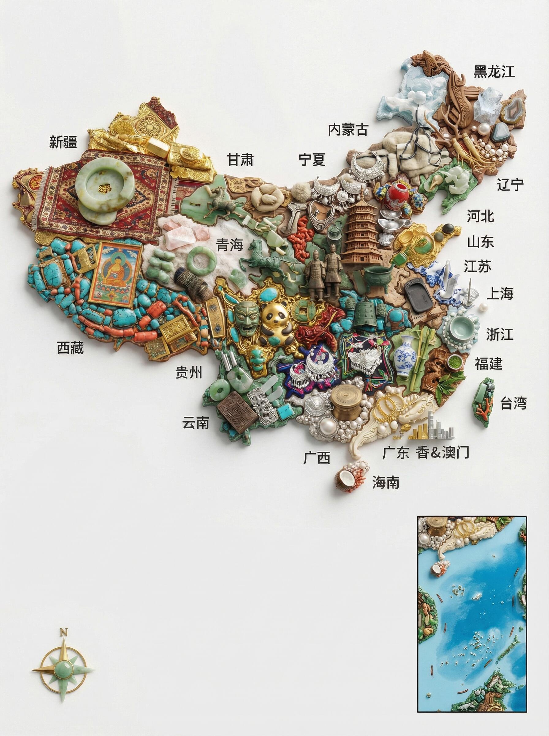 别光顾着吃！这三张中国地图真的美哭我😭