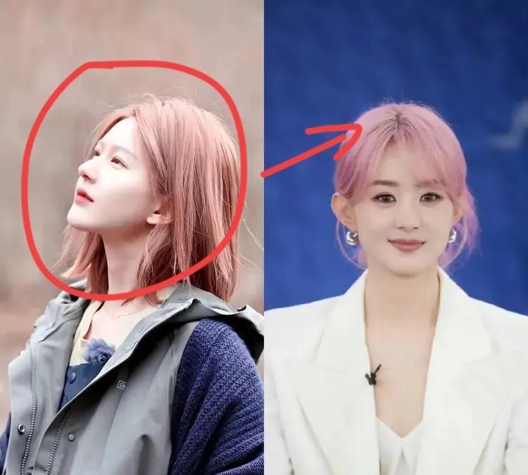 大家发现了吗？赵丽颖真是个狠人，拍完《向阳花》之后，变身都市丽人，悄悄去染了